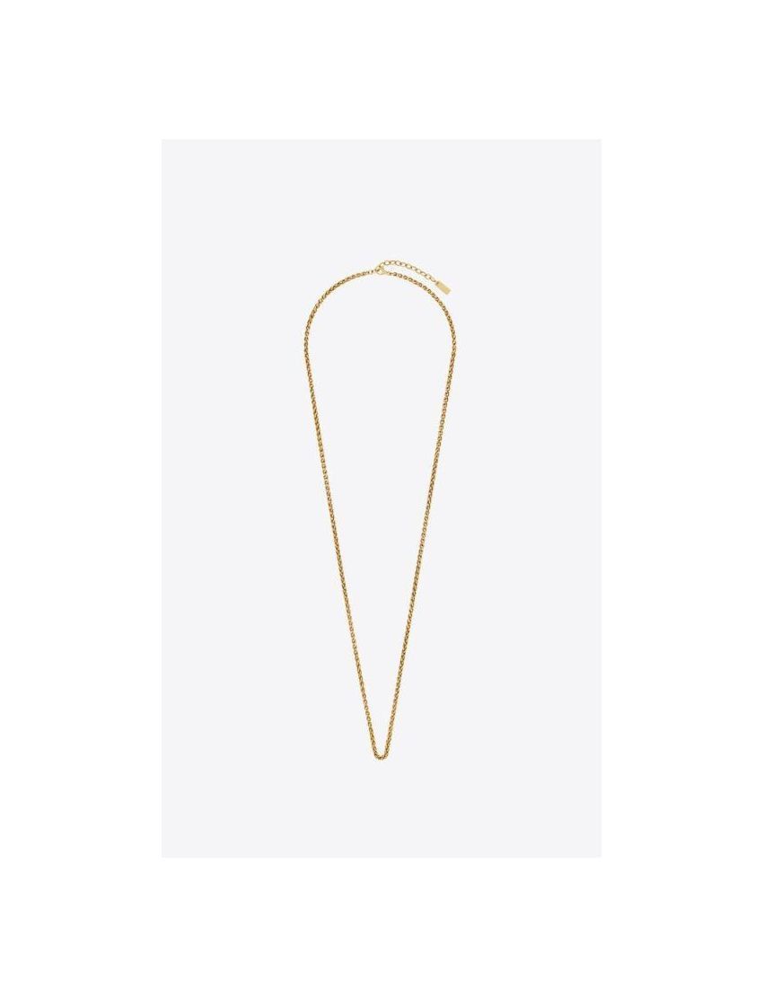 Saint Laurent Paris o1bcso1str1224 Size: OS/Wheat Chain Necklace in Golden Size ONE SIZE - 2 Thumbnail