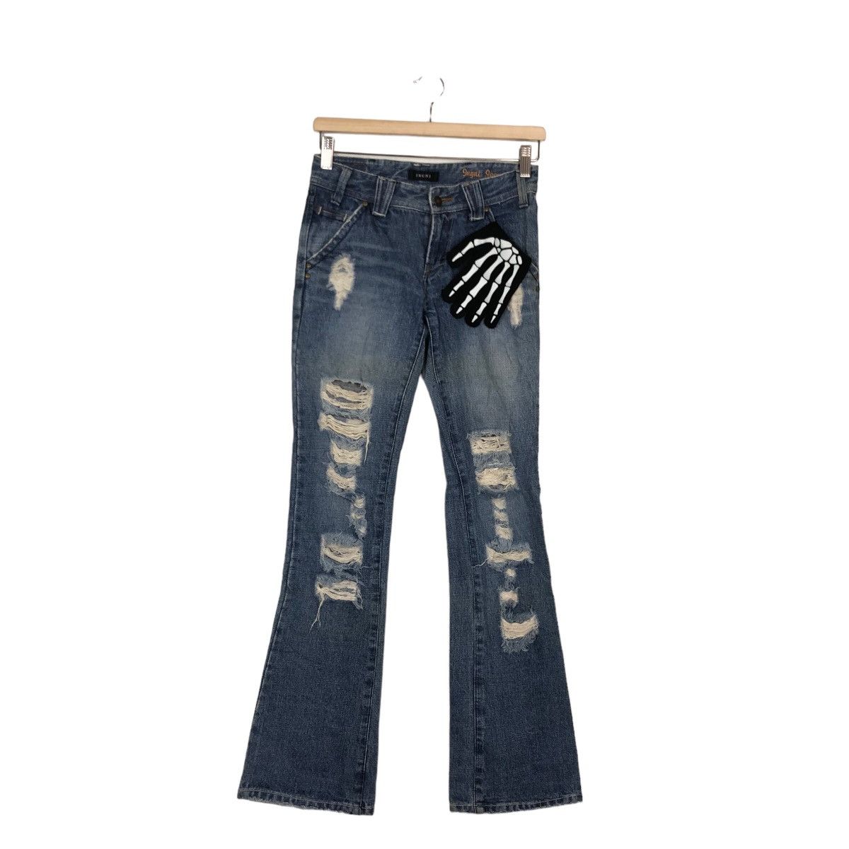 Japanese Brand 🔥RARE BOWCUT DISTRESSED DENIM JEANS INGNI JAPAN Size US 26 / EU 42 - 1 Thumbnail
