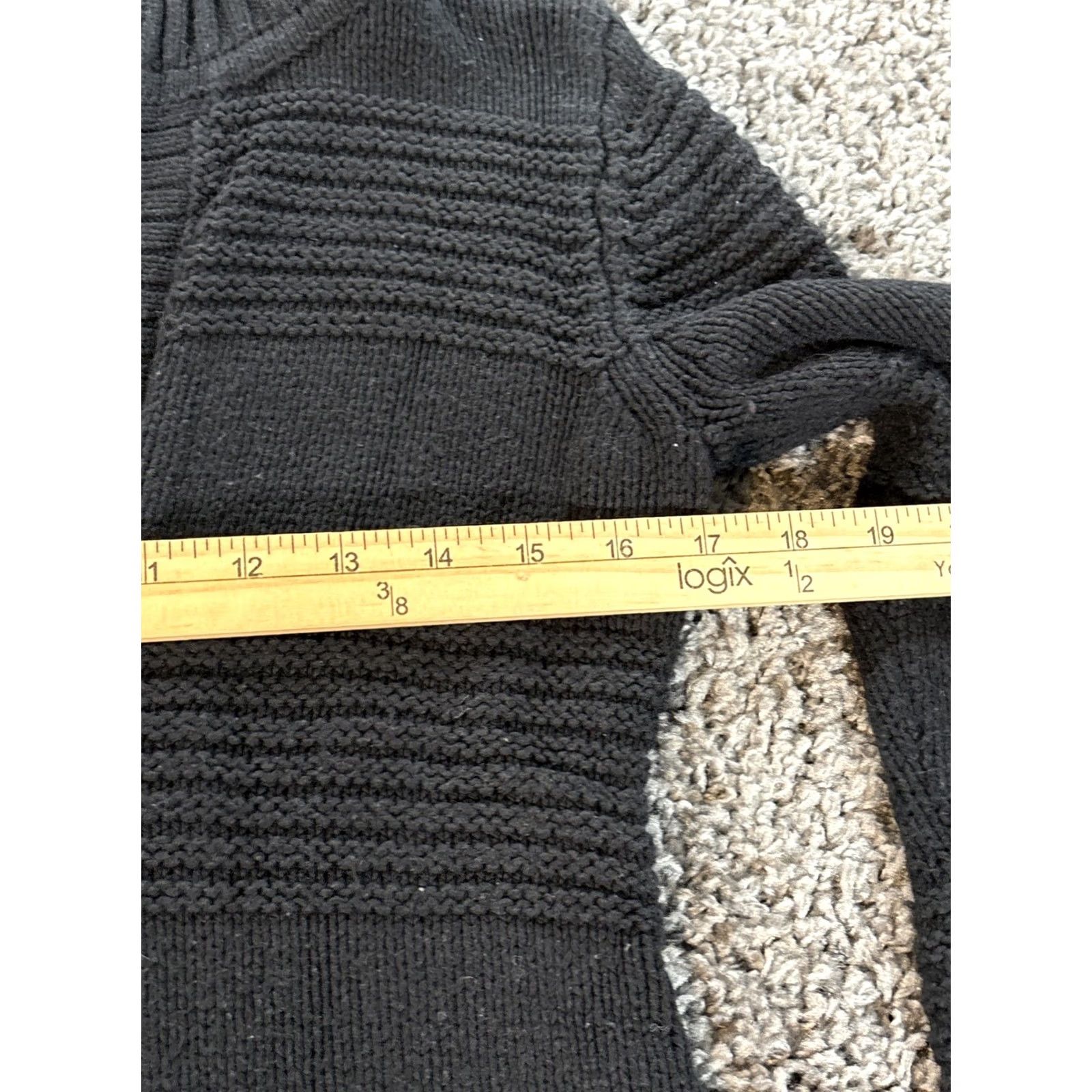 American Eagle Outfitters VINTAGE American Eagle Outfitters Cardigan Sweater Womens XS Black Chunk Knit BellaSwan Y2K Size XS / US 0-2 / IT 36-38 - 3 Thumbnail
