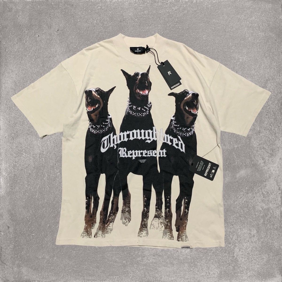 Represent Clo. Represent Small Tee Thoroughbred Dog Vintage White T-Shirt Size US S / EU 44-46 / 1 - 1 Thumbnail