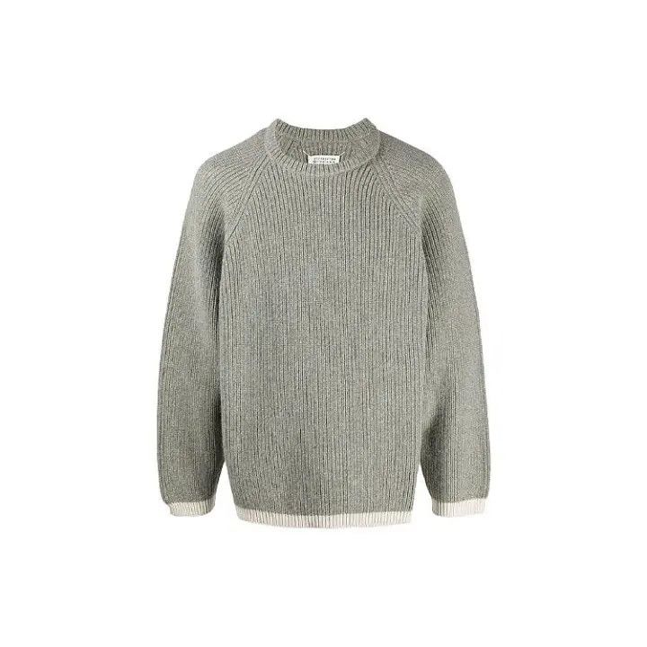 Maison Margiela Maison Margiela Men's Knit Sweater in Gray 0079 Size US M / EU 48-50 / 2 - 1 Thumbnail