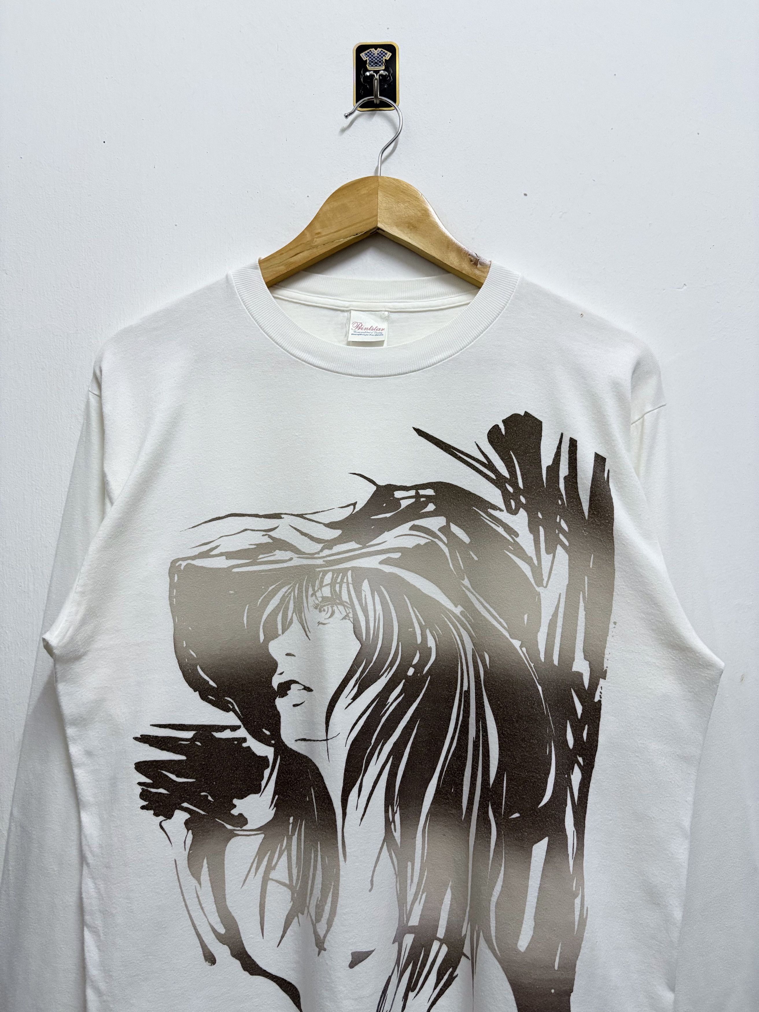 Anime × Japanese Brand × Vintage 2000's Anime Waifu " Illustration " L/S T-Shirt Size US M / EU 48-50 / 2 - 3 Thumbnail
