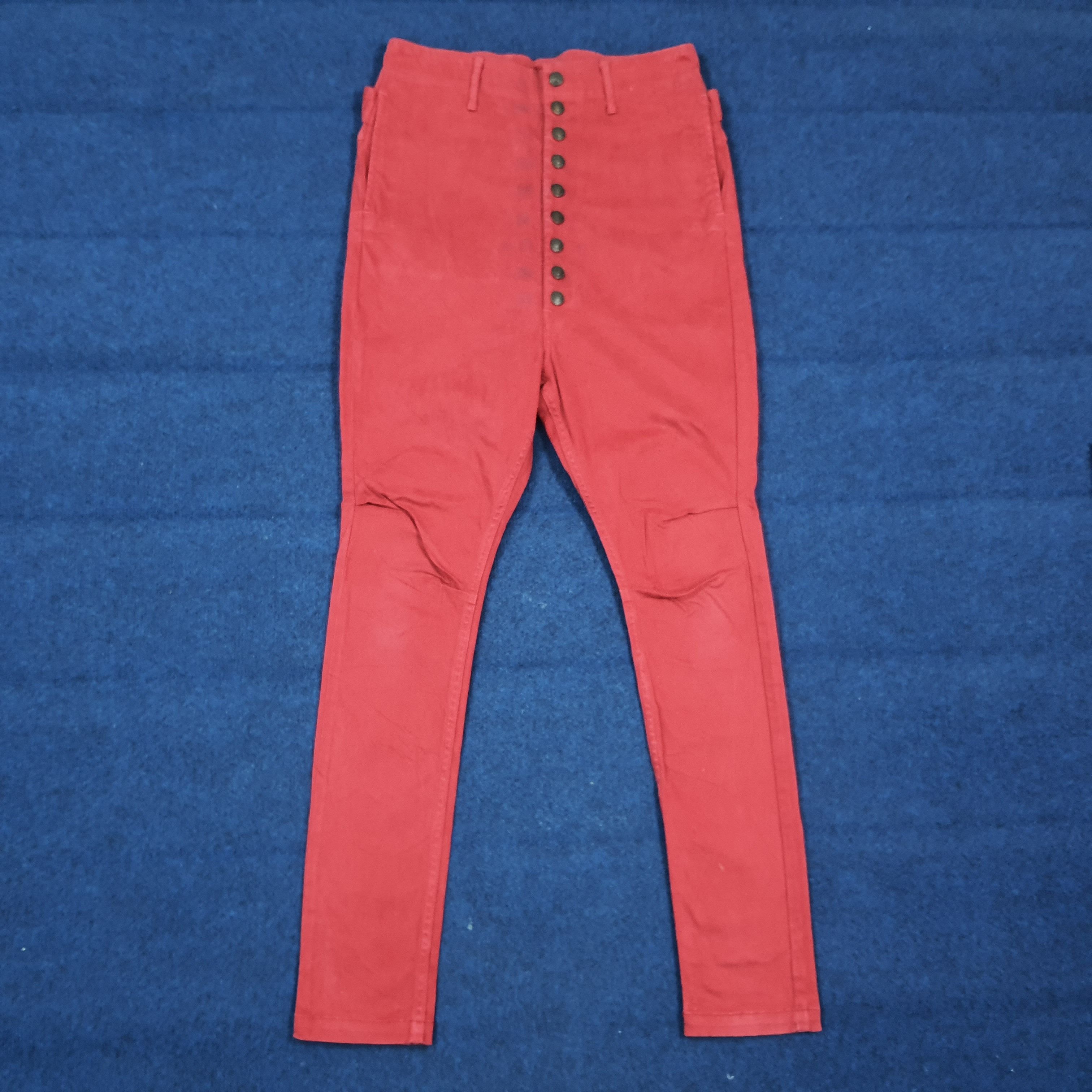 Kapital KAPITAL Japan Red Cotton Tencel Stretch Pants C297N25 Size 26" / US 2 / IT 38 - 1 Thumbnail