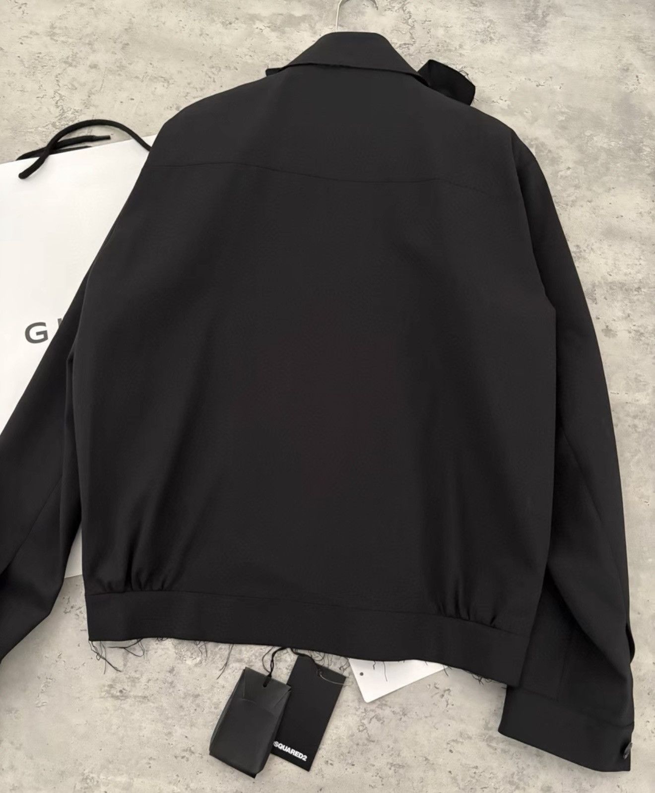 Dsquared2 Dsquared2 Black Slim-Fit Wool Jacket with Heavy Stud Detail Size US L / EU 52-54 / 3 - 3 Thumbnail