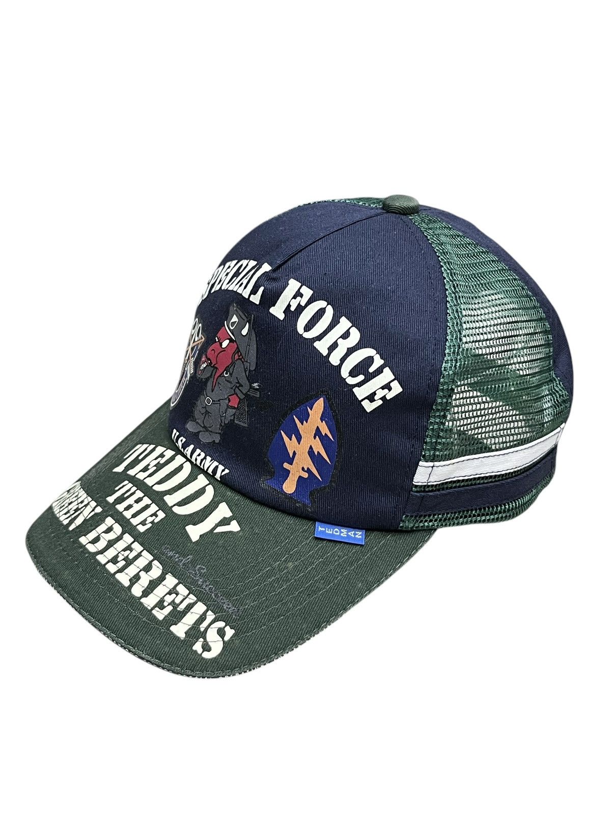 Tedman 🔥Vintage TEDMAN ARMY SPECIAL FORCE Hybrid Trucker Snapback Size ONE SIZE - 4 Thumbnail