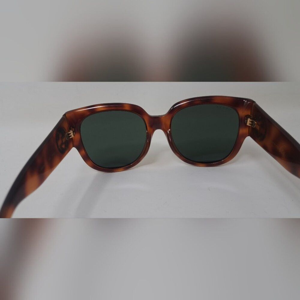 Gucci Gucci Womens Sunglasses Havana Green Gold Big Logo Square G Size ONE SIZE - 9 Thumbnail
