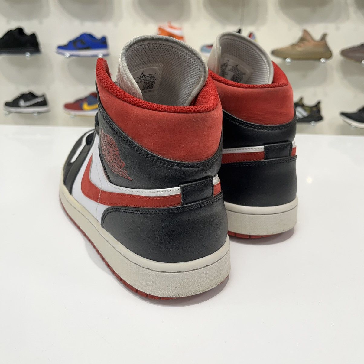 Nike Air Jordan 1 Mid Gym Red Black White Size US 11 / EU 44 - 4 Thumbnail