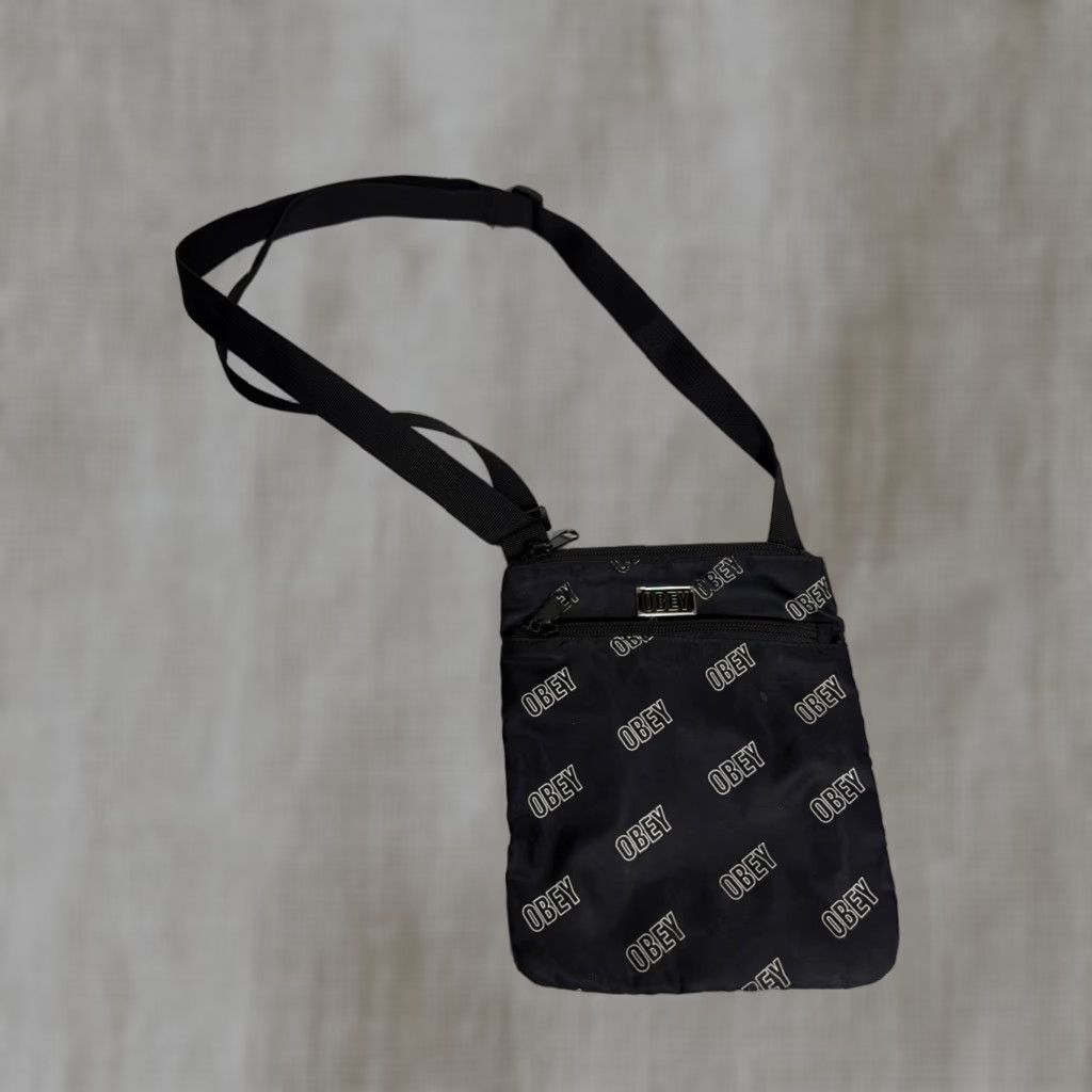 Obey OBEY Crossbody Bag Small White Black Adjustable Strap Women 8.5x7 Size ONE SIZE - 1 Thumbnail
