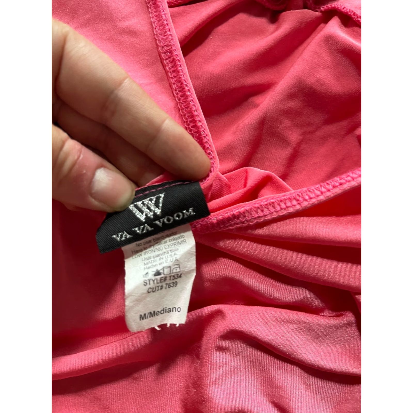 Swims VINTAGE Va VA Voom Swim Top Womens M Medium Pink With Tags Small Stain M Women's Sz Size M Size M / US 6-8 / IT 42-44 - 2 Thumbnail