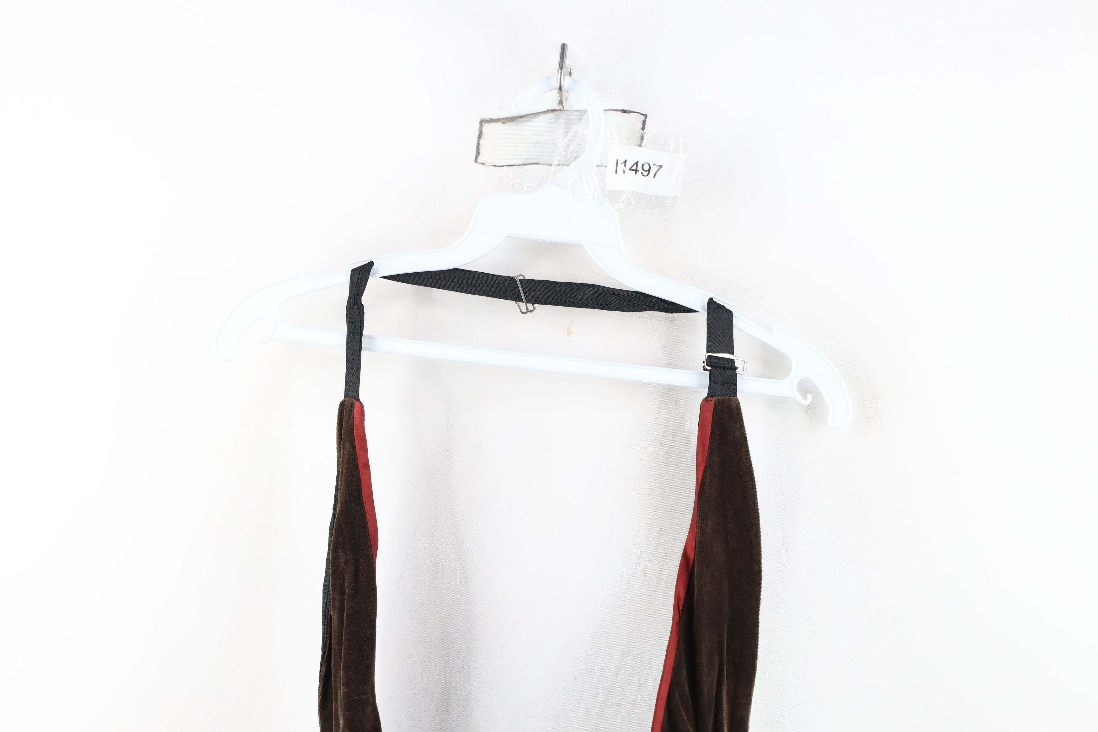 Vintage Vintage 50s Streetwear Velvet Tuxedo Prom Suit Vest Brown Size US L / EU 52-54 / 3 - 2 Thumbnail