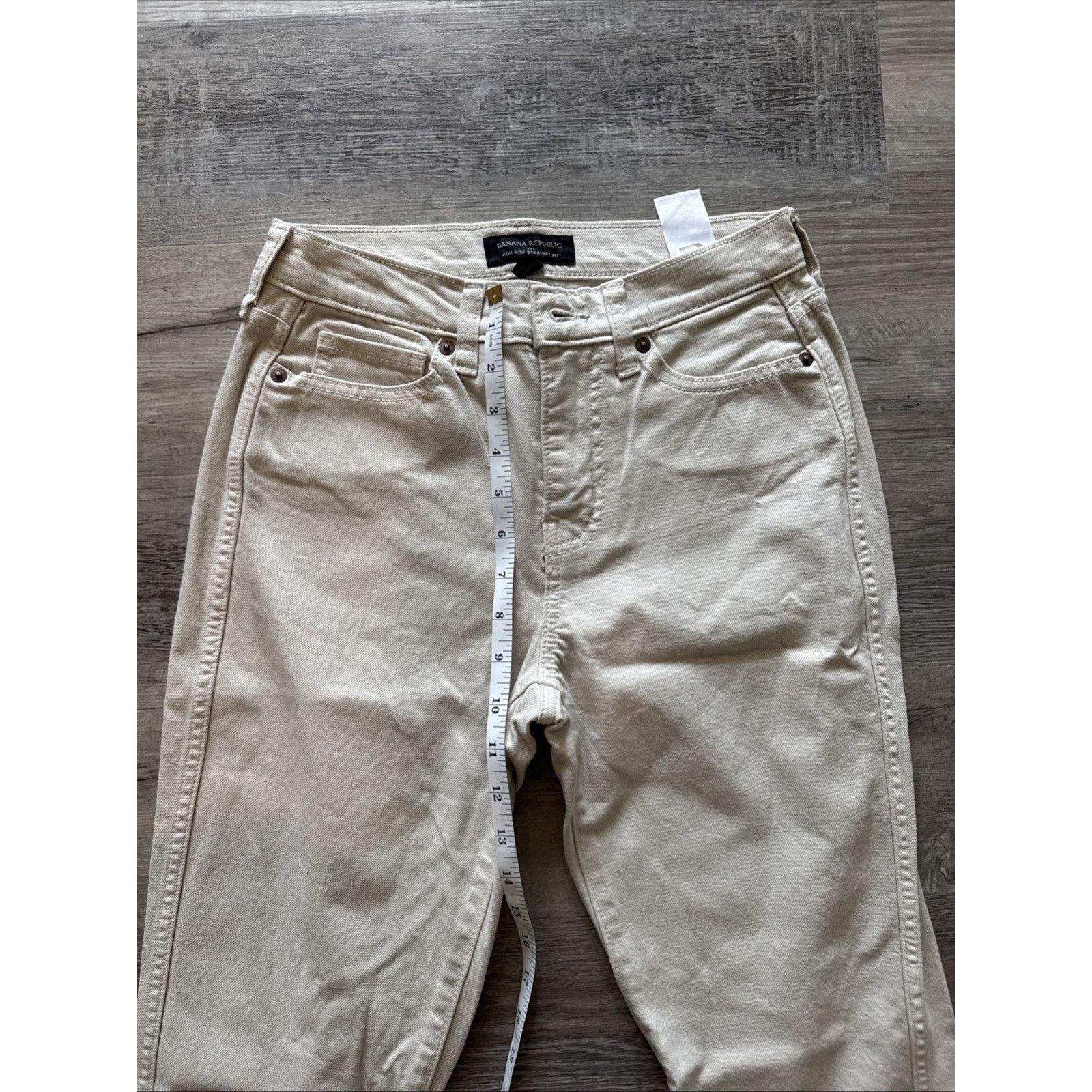 Banana Republic Banana Republic Women 24/00 TALL Beige High Rise Straight Size 24" / US 00 / IT 34 - 3 Thumbnail
