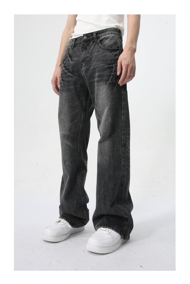 Vintage Japanese retro lightning black and gray trendy flared jeans Size US 32 / EU 48 - 5 Thumbnail