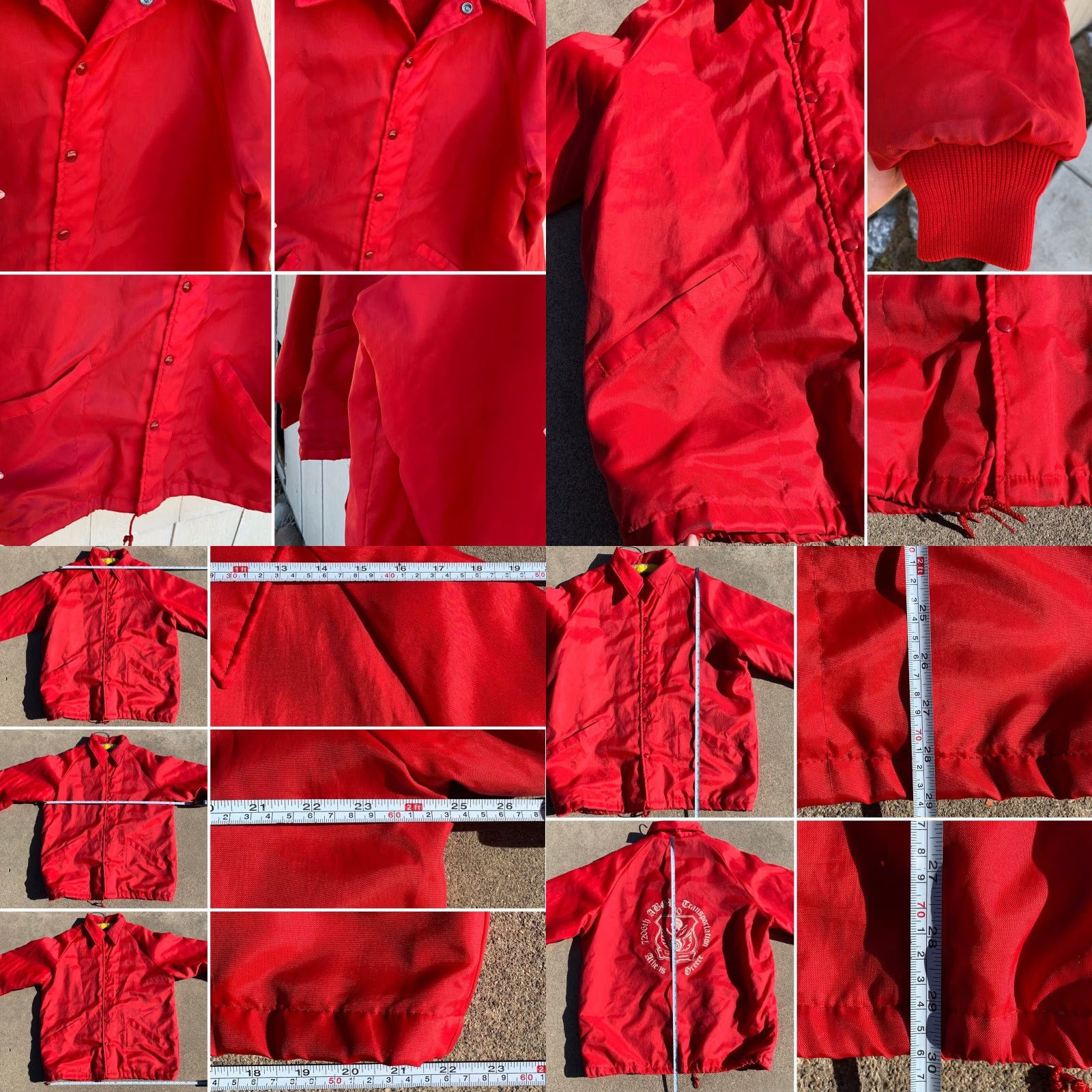 Vintage VINTAGE Swingster Nylon Jacket 7206th ABGP Transportation 80 Athens Greece Red L Mens Size US L / EU 52-54 / 3 - 8 Thumbnail
