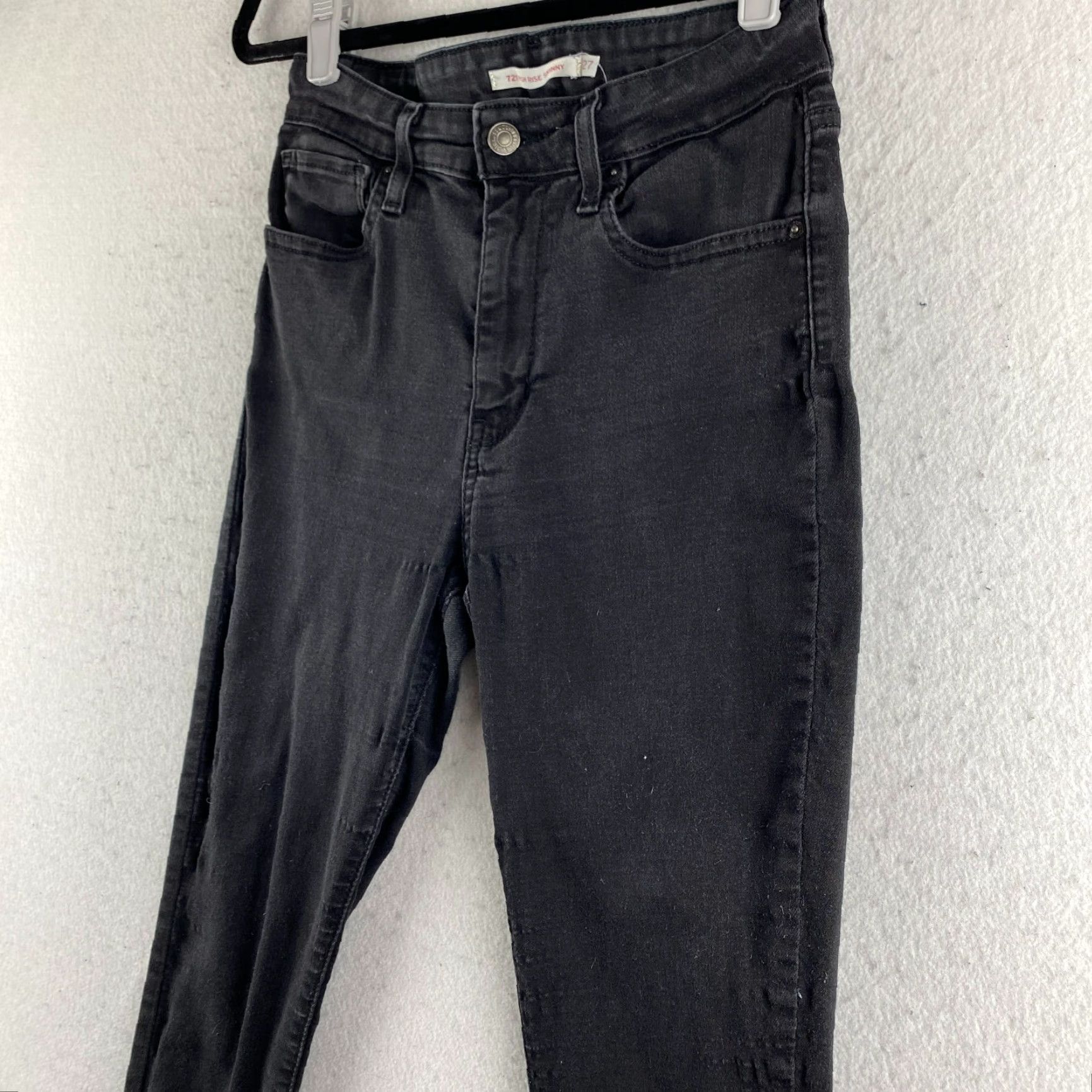 Levi's Levis Jeans Womens 27 Black High Rise Skinny Stretch Dark Wash Denim Pants Size 27" / US 4 / IT 40 - 7 Thumbnail