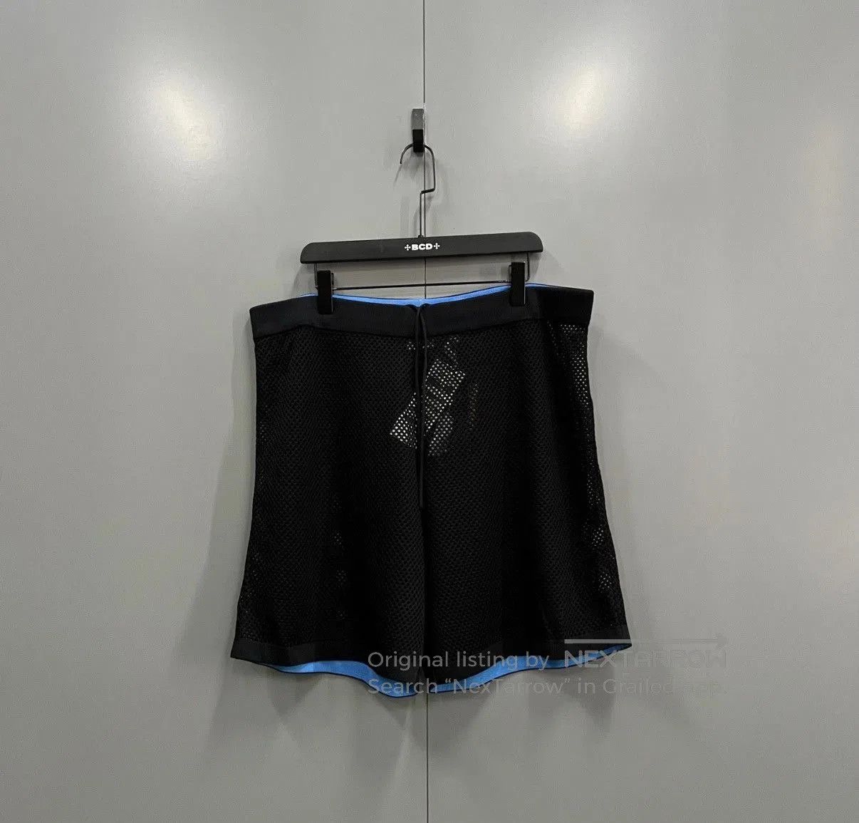 Burberry Black Mesh Shorts with Blue Trim. Size US 38 / EU 54 - 1 Thumbnail