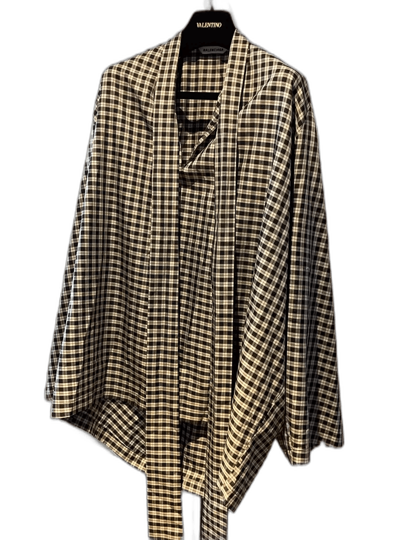 Balenciaga balenciaga black and white check shirt jacket Size US L / EU 52-54 / 3 - 1 Thumbnail