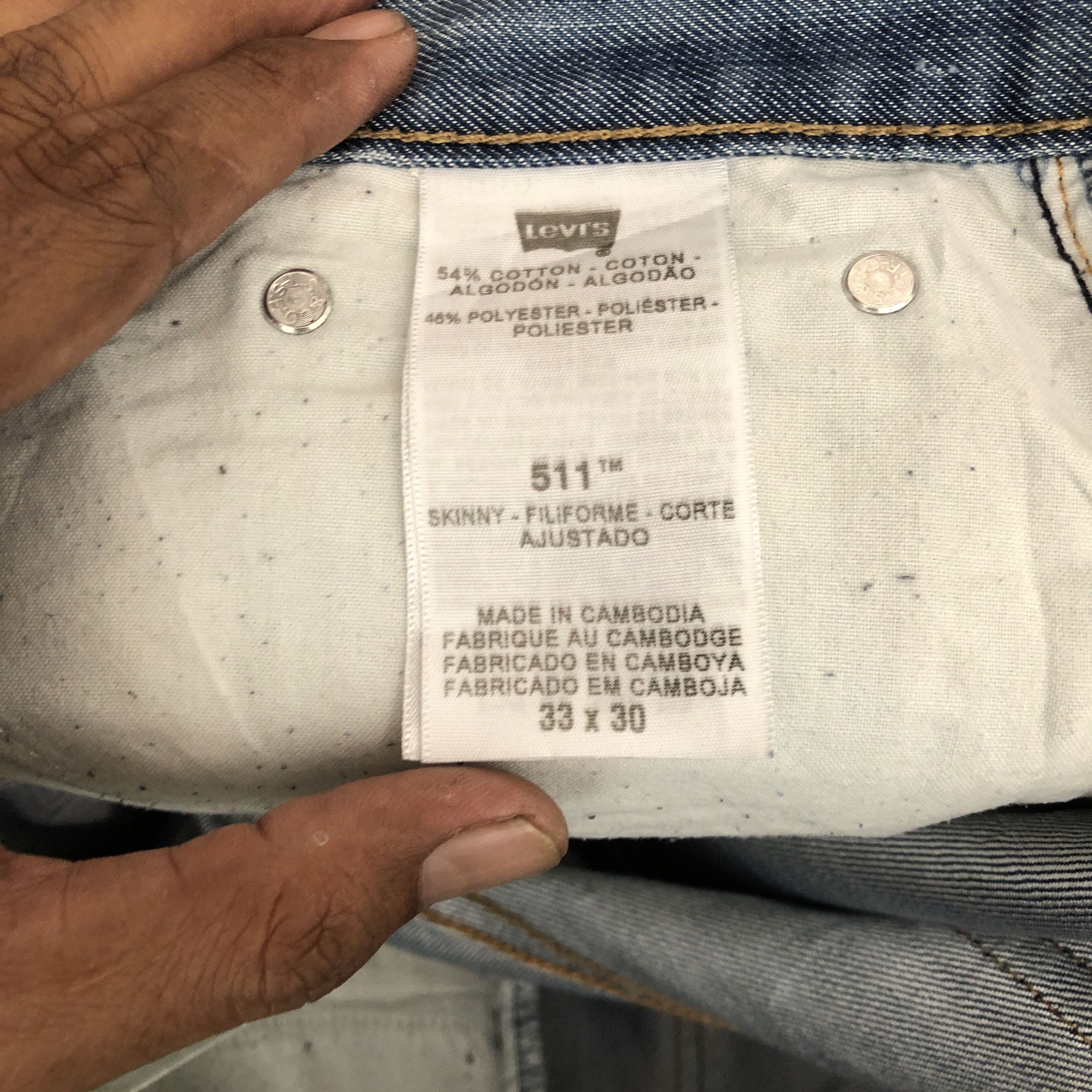 Jean Vintage Levis Faded Jeans Levi's 511 Light Wash Denim Size US 32 / EU 48 - 9 Thumbnail