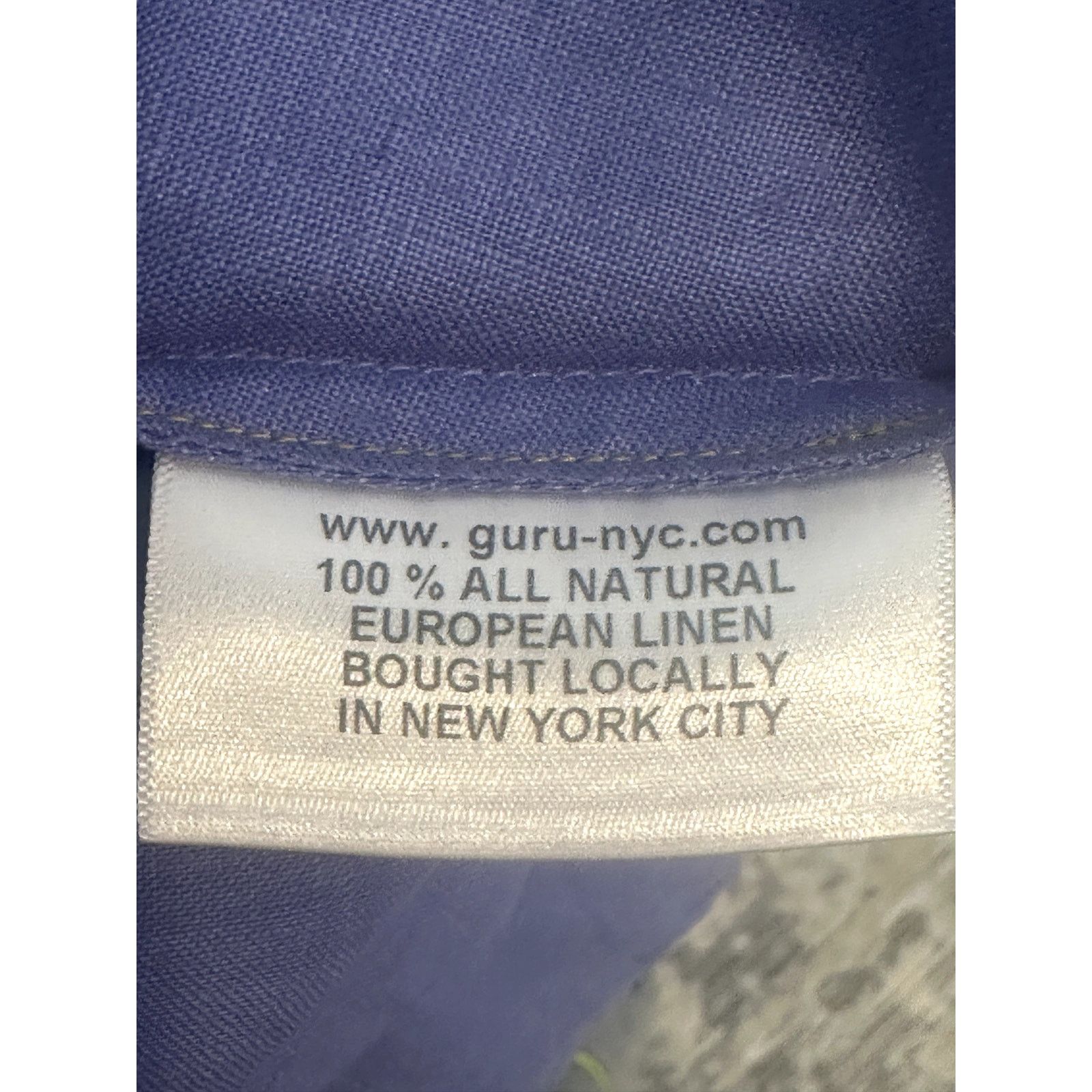 Guru Guru Purple 100% Linen V Neck 3/4 Sleeve Kurta Caftan XS Size XS / US 0-2 / IT 36-38 - 9 Thumbnail