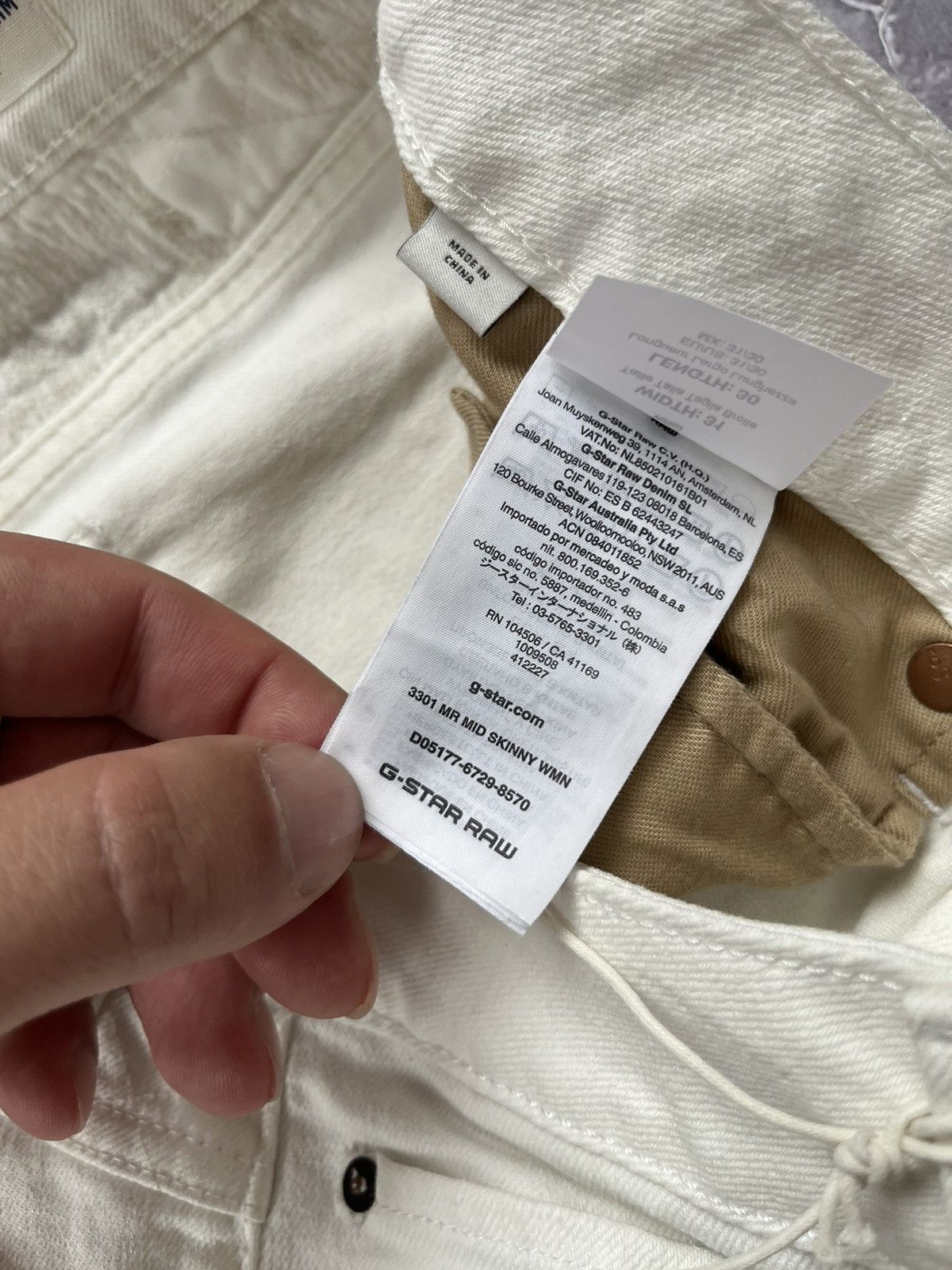 G-Star G-star Raw 3301 MR MID Skinny Wmn Distressed Denim Pants Size 31" - 9 Thumbnail