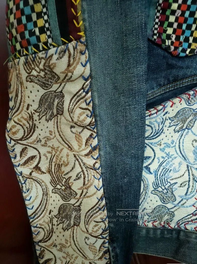 Needles Needles Floral patchwork denim jacket Size US M / EU 48-50 / 2 - 4 Thumbnail