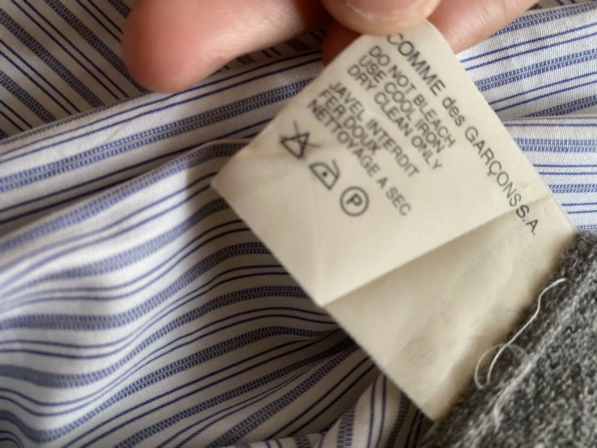 Comme des Garcons SHIRT Vintage 90’s Front Laine Wool Stripe Oversize Shirt Size US S / EU 44-46 / 1 - 5 Thumbnail