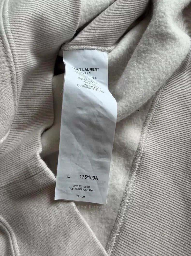Saint Laurent Paris Saint Laurent Paris Cotton Sweatshirt Size US L / EU 52-54 / 3 - 4 Thumbnail