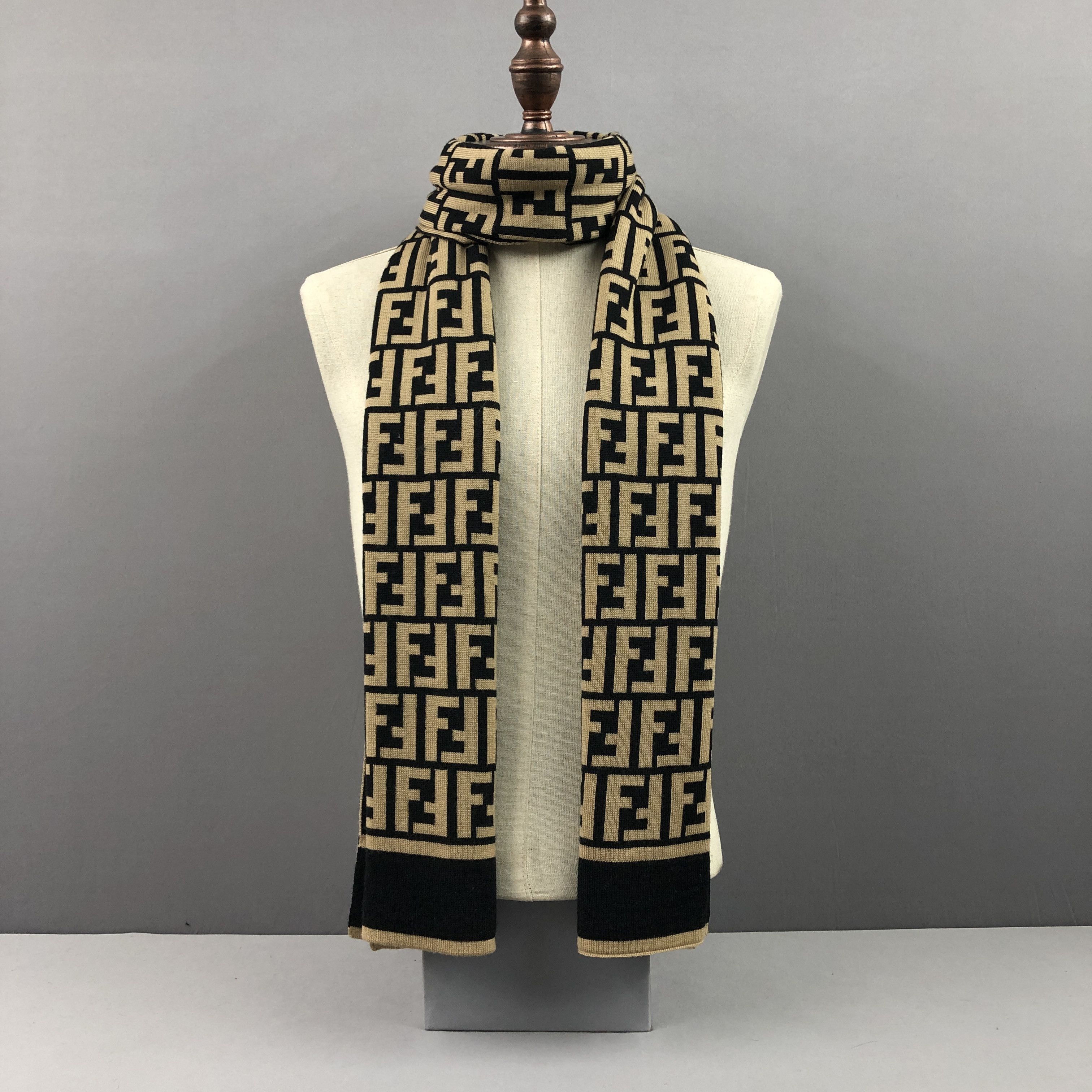 Fendi × Vintage Vintage Fendi Scarf Fendi Zucca FF Monogram Long Scarves Size ONE SIZE - 1 Thumbnail