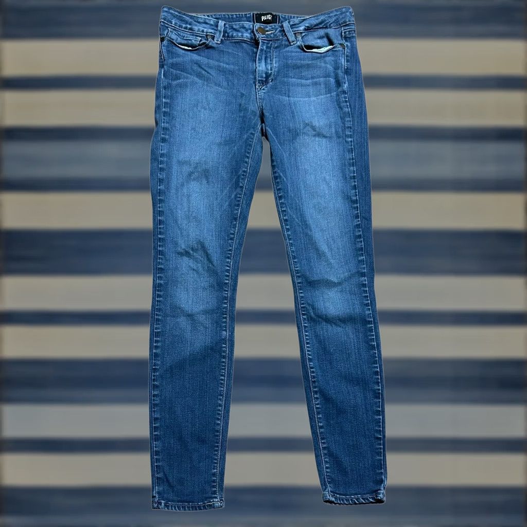 Paige Paige Verdugo Ankle Ultra Skinny Jeans Women's Size 29 Blue Denim 29"x27" Pants Jeans Slimming Stretch 5-Pocket Mid Rise Size 29" - 1 Thumbnail