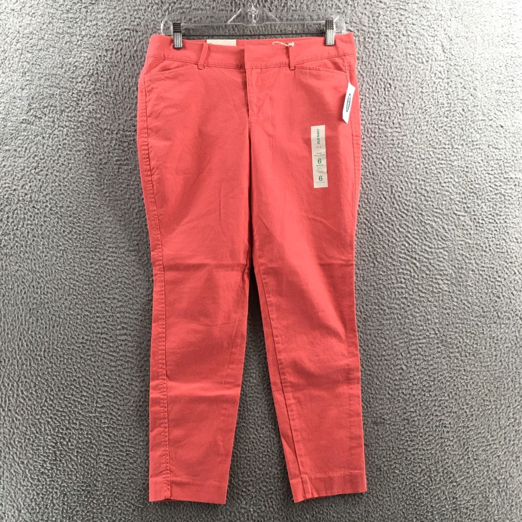 Old Navy Old Navy Pixie Ankle Pants Womens 6R Coral Mid Rise Zip Fly NEW Pants Women 6 Coral Pink Classic Slim Leg Modern 32in Waist 25.5in Inseam Size 28" / US 6 / IT 42 - 2 Thumbnail