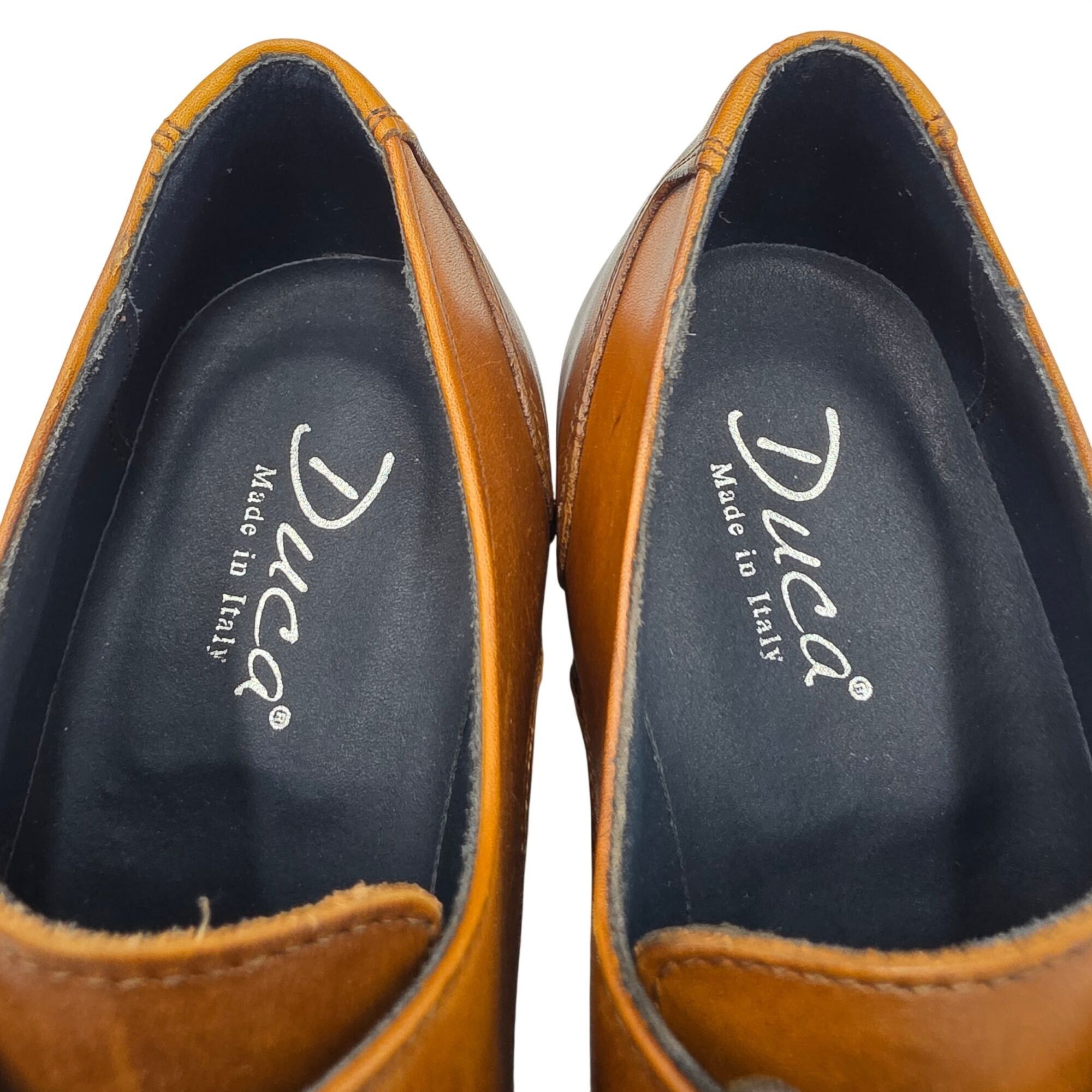 Other NEW Duca Italy Mens size 9 Burnished Brown Leather Plain-toe Size US 9 / EU 42 - 7 Thumbnail