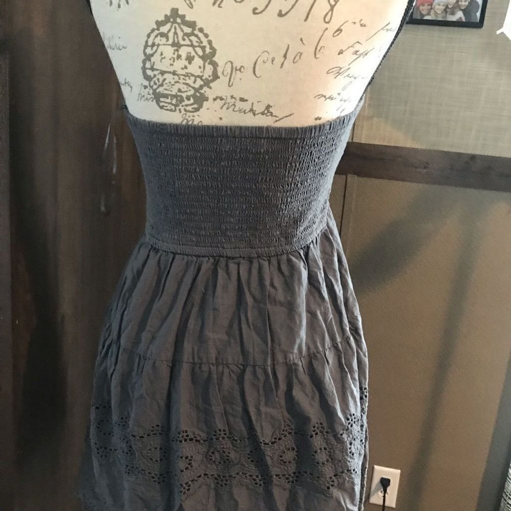 American Eagle Outfitters American eagle size X Small gray dress cotton tiered eyelet Size XXS / US 00 / IT 34 - 7 Thumbnail