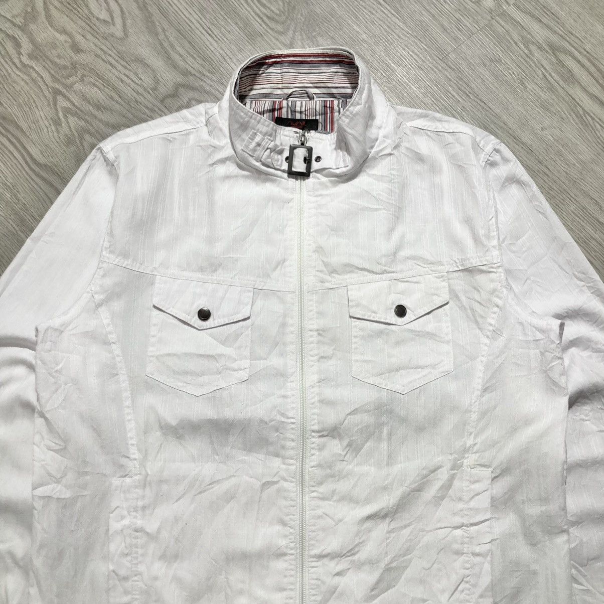 20471120 2000s Avail Double Layer Jacket White Zip Punk Lgb Style Size US XL / EU 56 / 4 - 2 Thumbnail