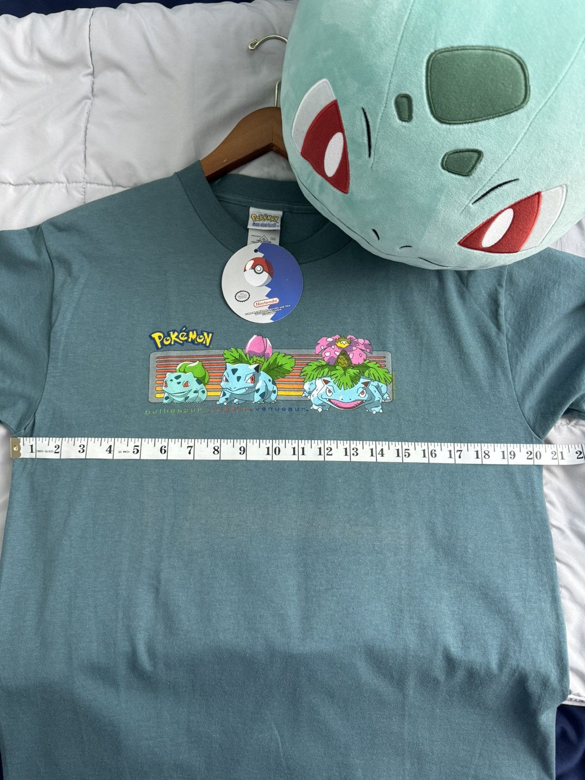Pokemon DSWT Vintage 1999 Pokemon Bulbasaur Evolution Tee Size US M / EU 48-50 / 2 - 3 Thumbnail