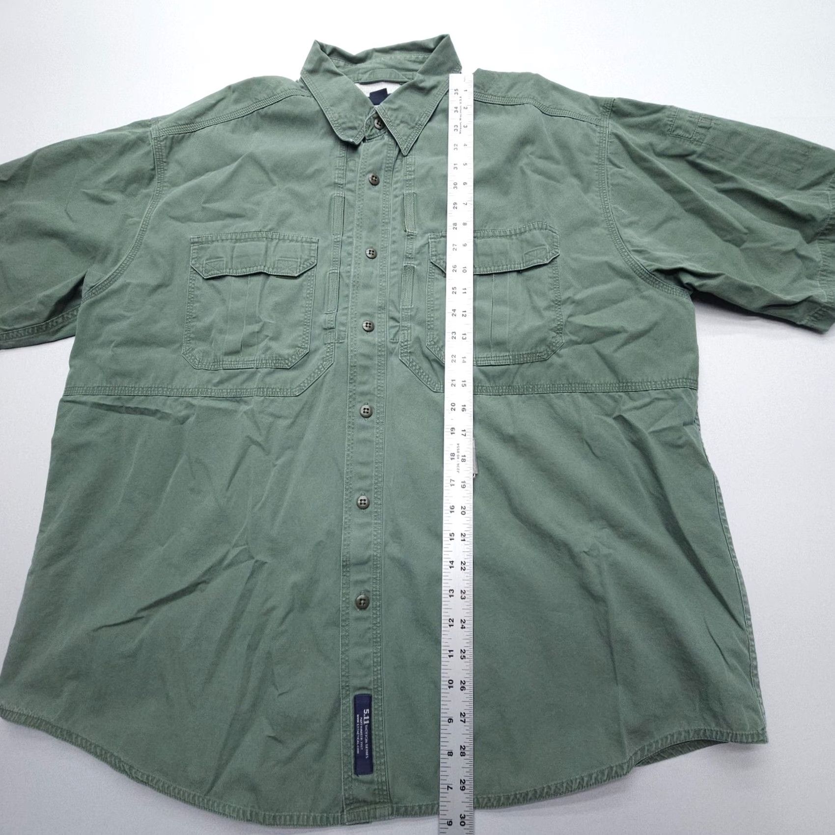 Vintage 5.11 Tactical Short Sleeve Shirt Mens XL Green Canvas Workwear Button-Up Size US XL / EU 56 / 4 - 5 Thumbnail
