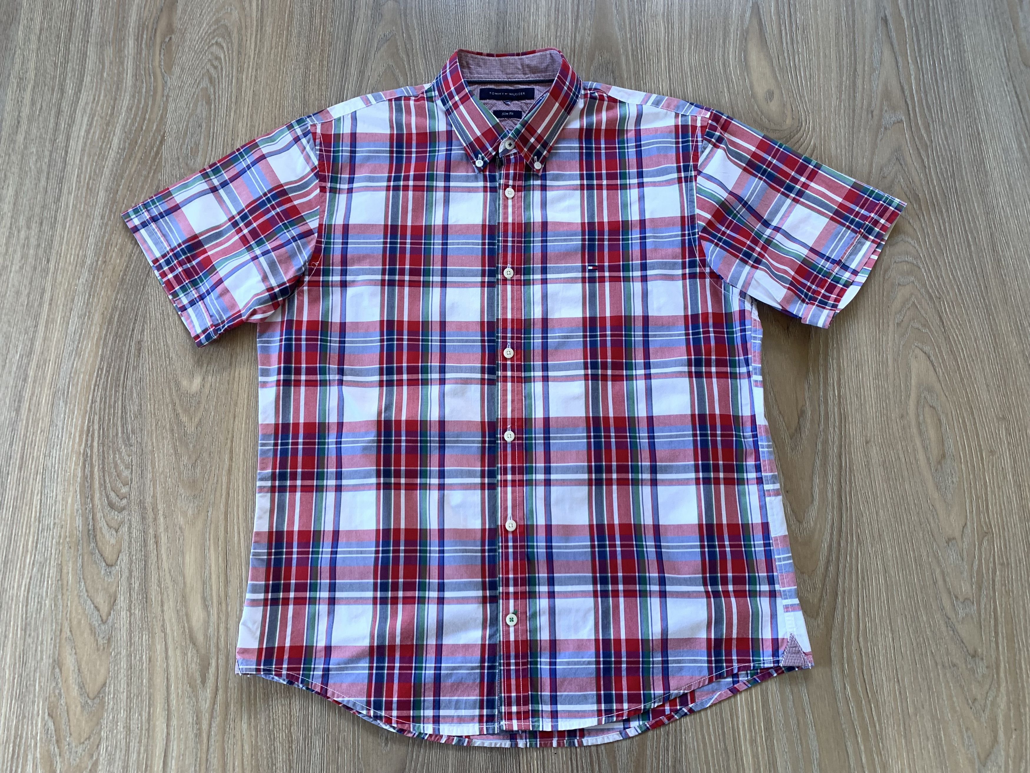 Tommy Hilfiger Tommy Hilfiger Slim Fit Plaid Button Down Shirt Size US M / EU 48-50 / 2 - 2 Thumbnail