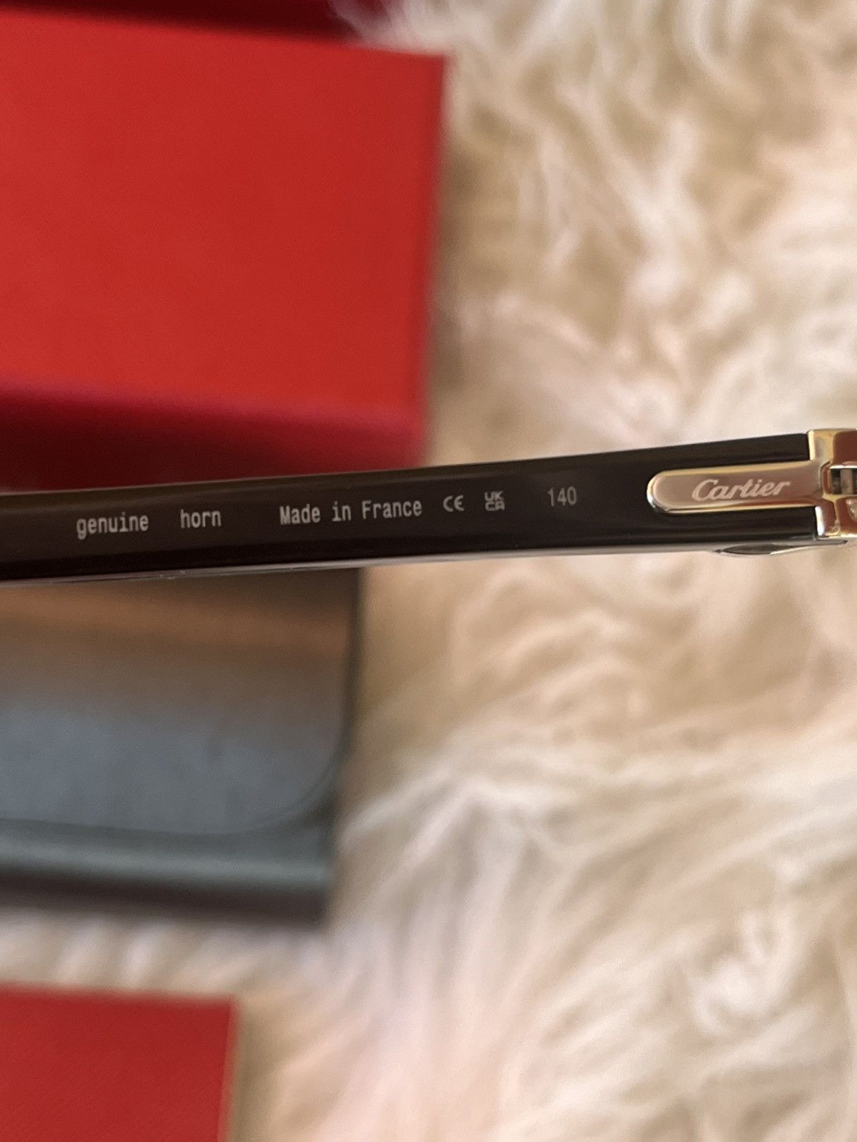 Cartier Cartier Buffalo Horn Platinum Diamond Cut Frames Sunglasses Size ONE SIZE - 8 Thumbnail