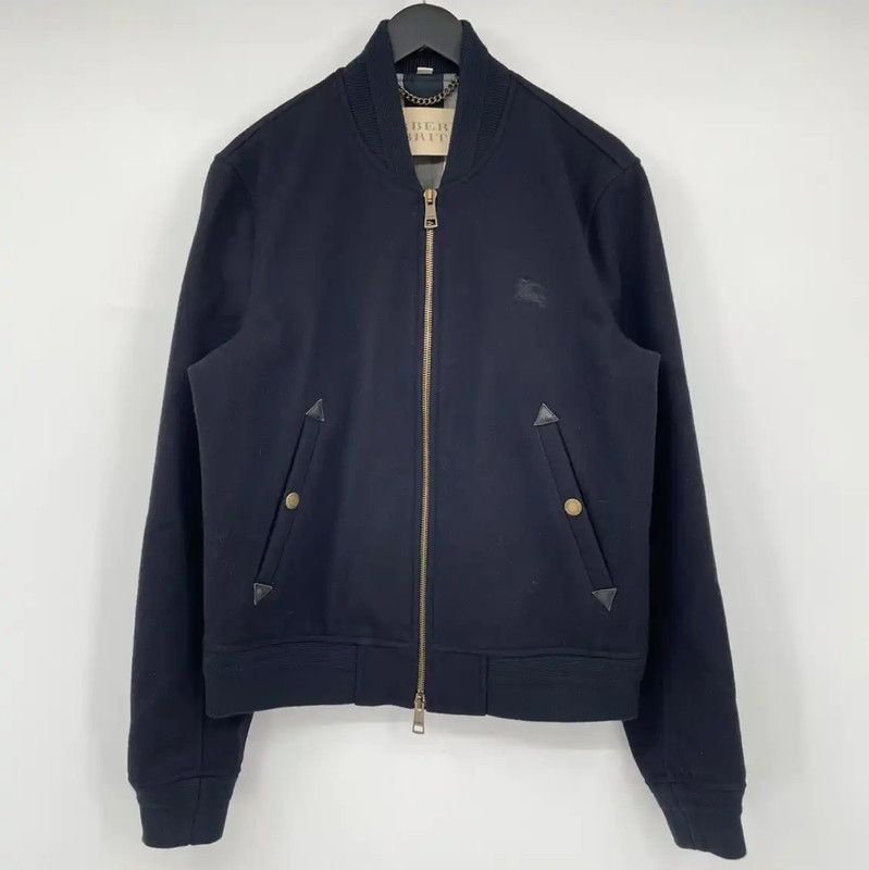 Burberry Burberry Navy Wool Men's Long Sleeve Jacket Size US L / EU 52-54 / 3 - 1 Thumbnail