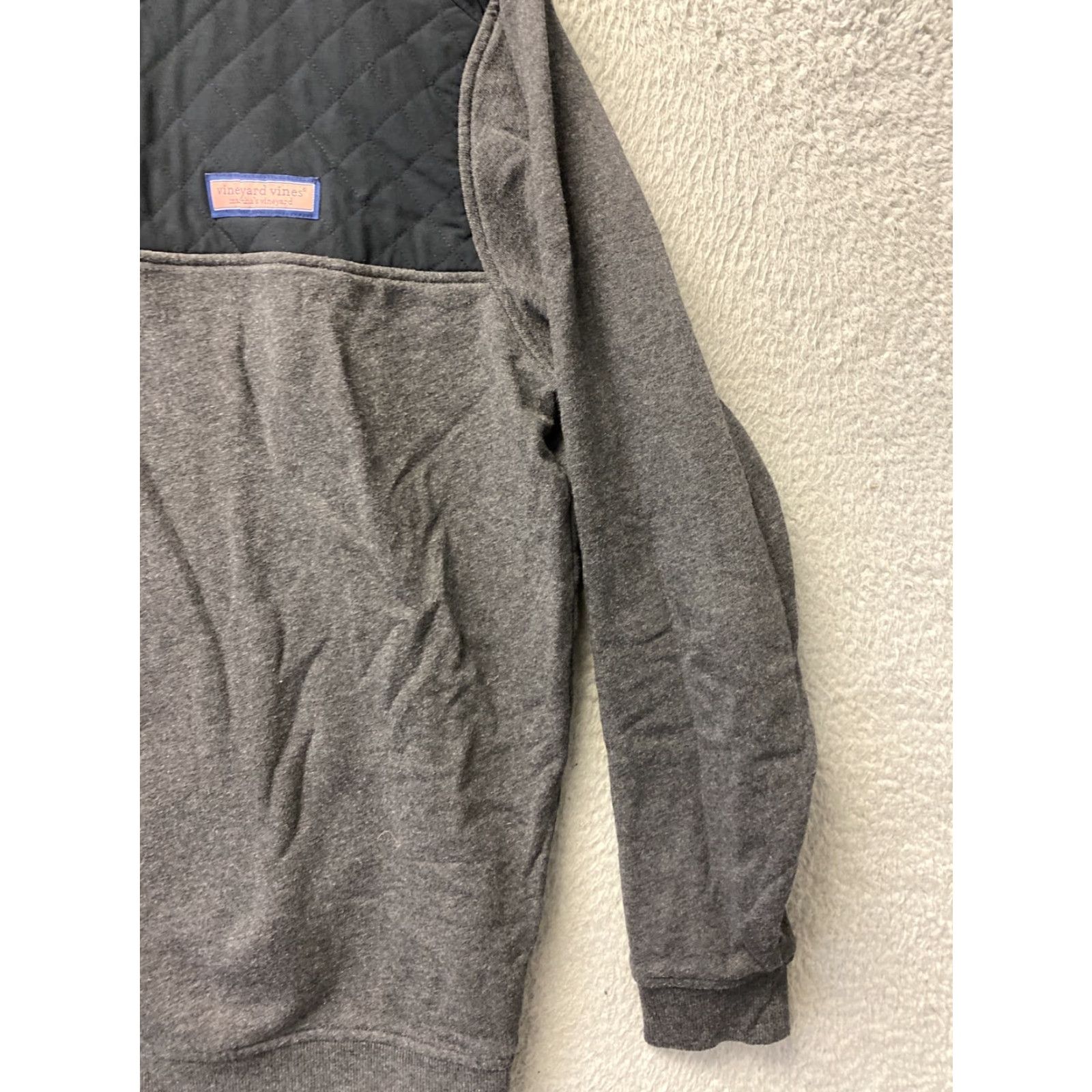 Vineyard Vines VINEYARD VINES Sweater Men Medium Gray Pullover Fleece 1/4 Zip Casual Logo Regular Fit Mens Size US M / EU 48-50 / 2 - 5 Thumbnail