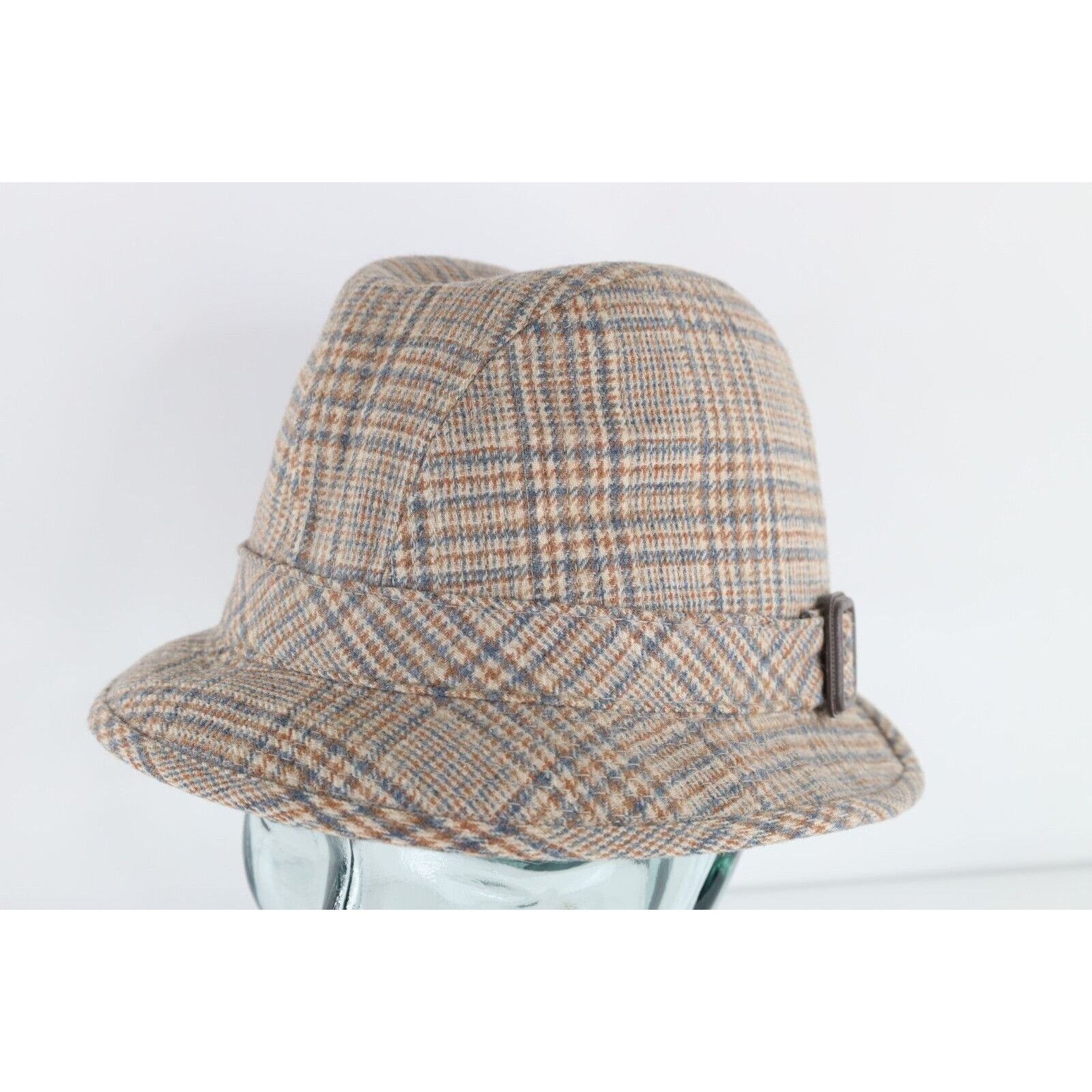 Pendleton × Vintage Vintage 60s 70s Pendleton Wool Houndstooth Plaid Fedora Size ONE SIZE - 1 Thumbnail