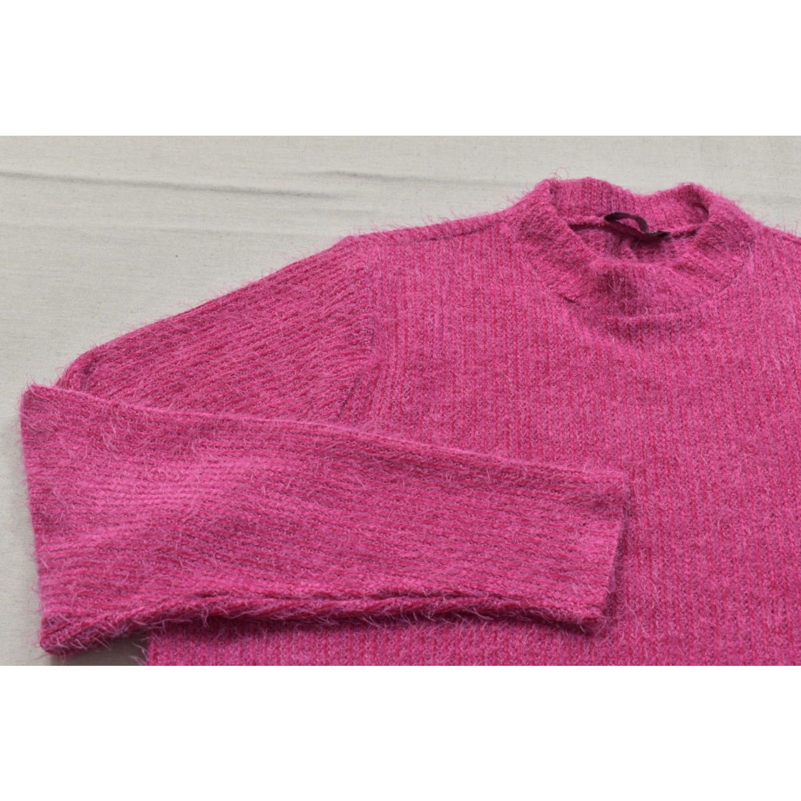 Vintage Lane Bryant Sweater Women 18/20 Pink Long Sleeve Mock Neck Ribbed Eyelash Knit Pullover Women Size 18 Plus Knits Winter Fall Spring Casual Refined Size XXL / US 16-18 / IT 52-54 - 3 Thumbnail