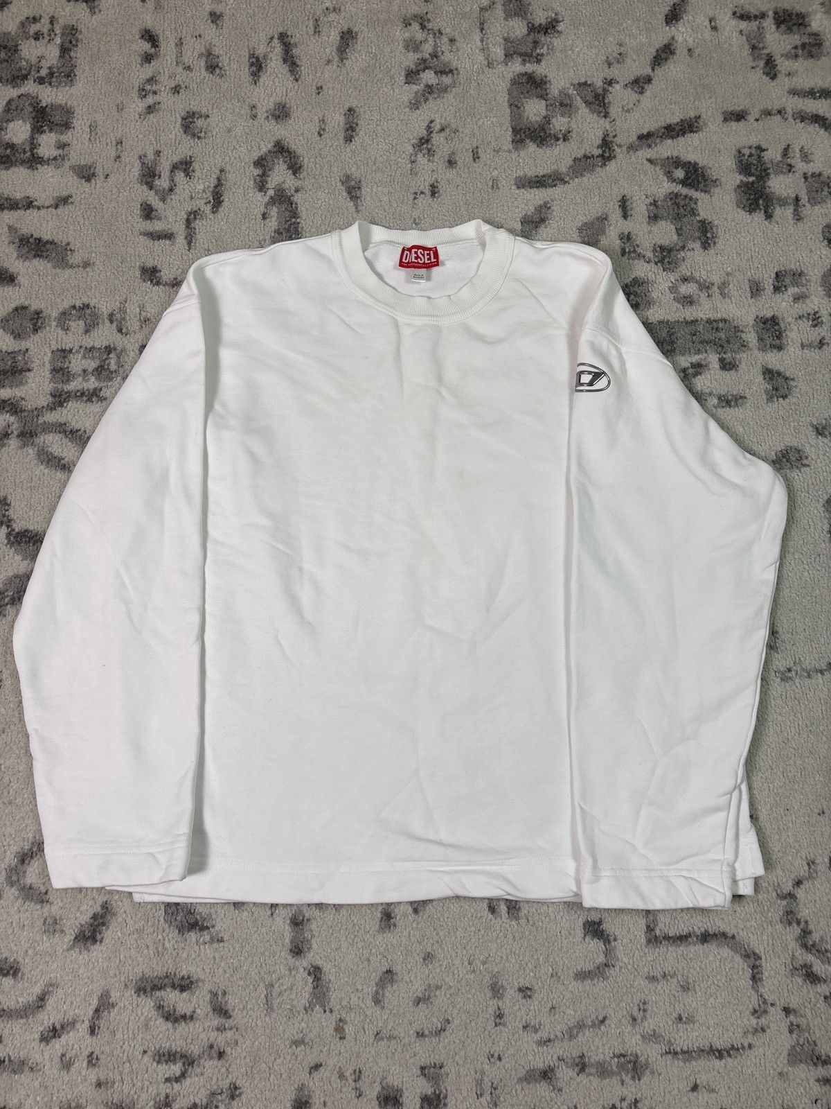 Diesel DIESEL WHITE TERRY SWEATER Size US M / EU 48-50 / 2 - 1 Thumbnail