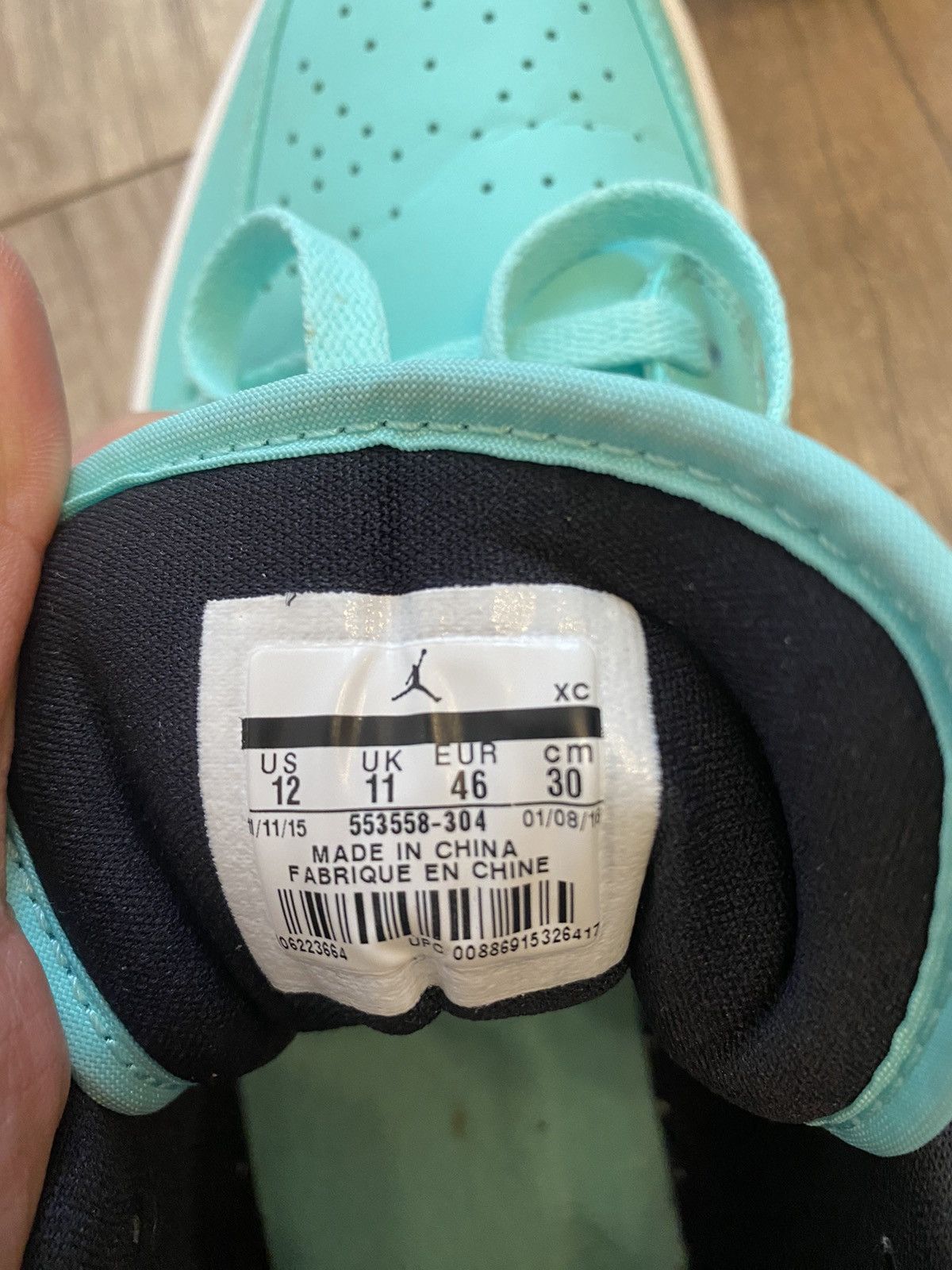 Jordan Brand × Nike Jordan 1 Low Hyper Turquoise Size US 12 / EU 45 - 7 Thumbnail
