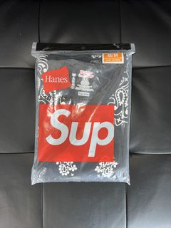 Supreme Hanes Bandana Tagless Tees (2 Pack) White