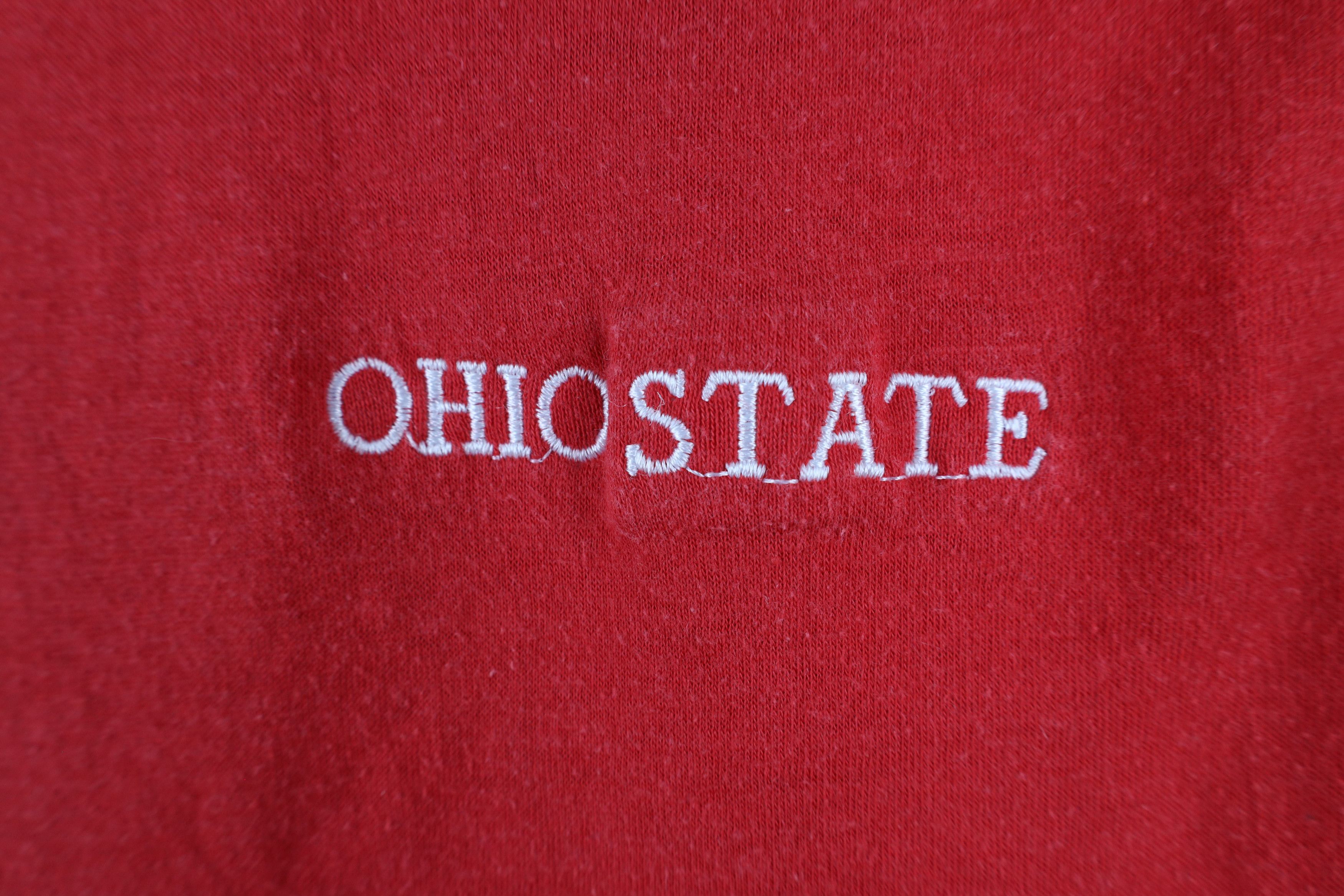 Champion × Vintage Vintage 80s Champion Ohio State University T-Shirt Red USA Size US M / EU 48-50 / 2 - 4 Thumbnail