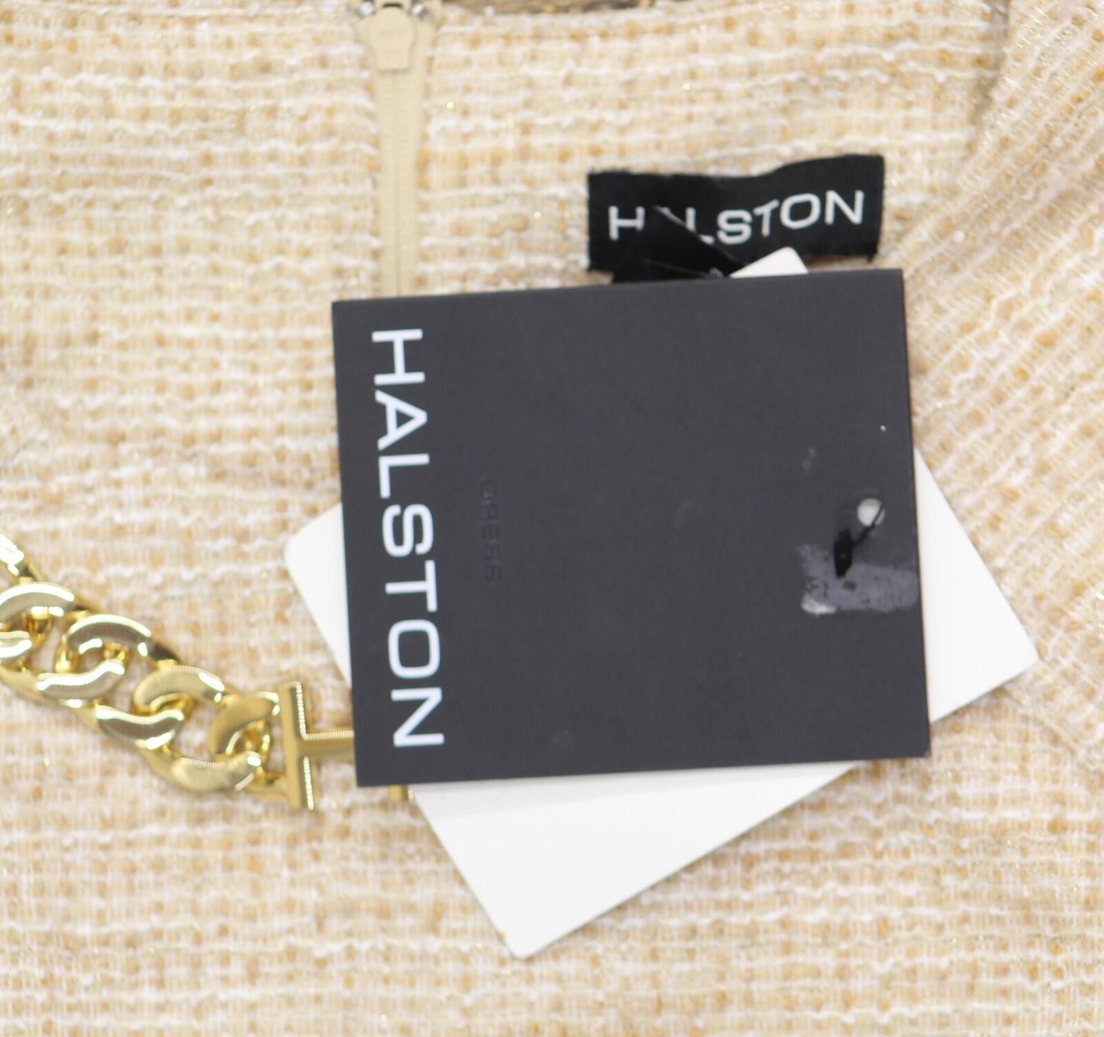 Other Halston Chain-trim Shift Dress Hd4jmb8t Oatmeal Brown 14 Size XL / US 12-14 / IT 48-50 - 3 Thumbnail