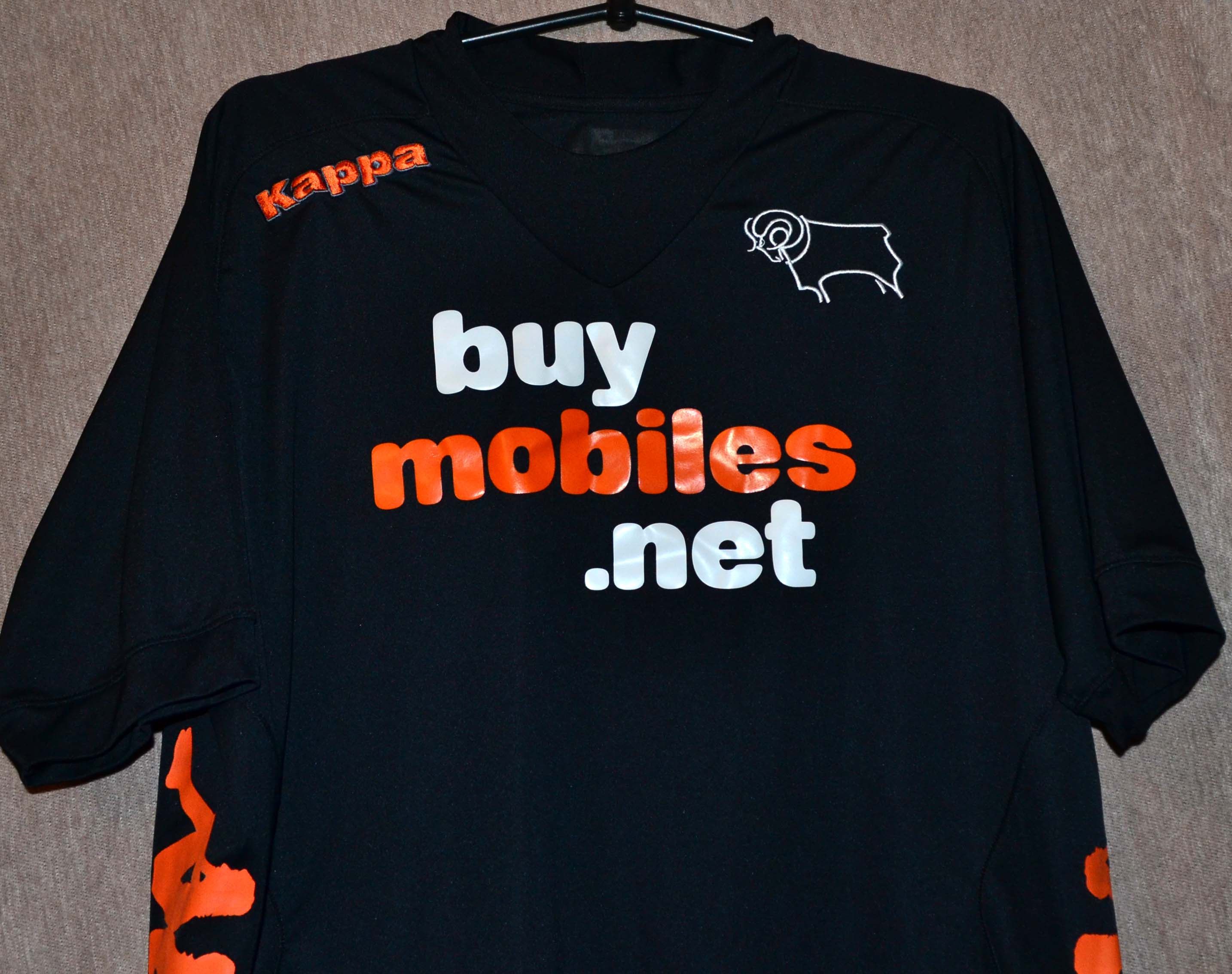 Kappa Derby County FC 2012 2013 Away T-Shirt Kappa Jersey Size US XL / EU 56 / 4 - 2 Thumbnail