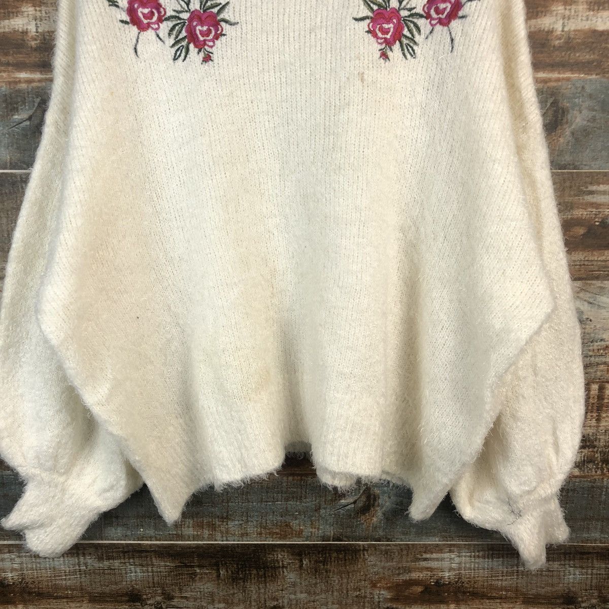 Homespun Knitwear DL GU White vintage mohair shaggy Knitwear #C346 Size XL / US 12-14 / IT 48-50 - 6 Thumbnail