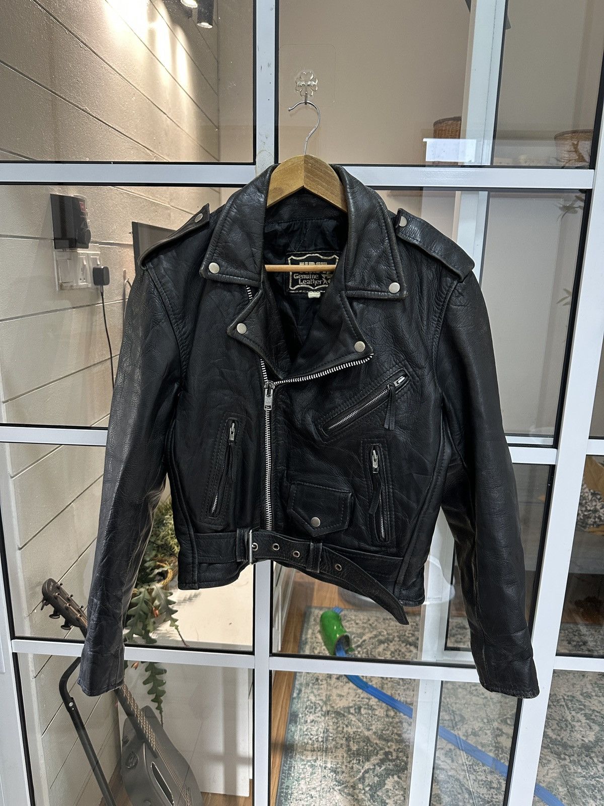 First MFG Co. 1980 First Genuine Leather Double Rider Biker Jacket Size US M / EU 48-50 / 2 - 2 Thumbnail