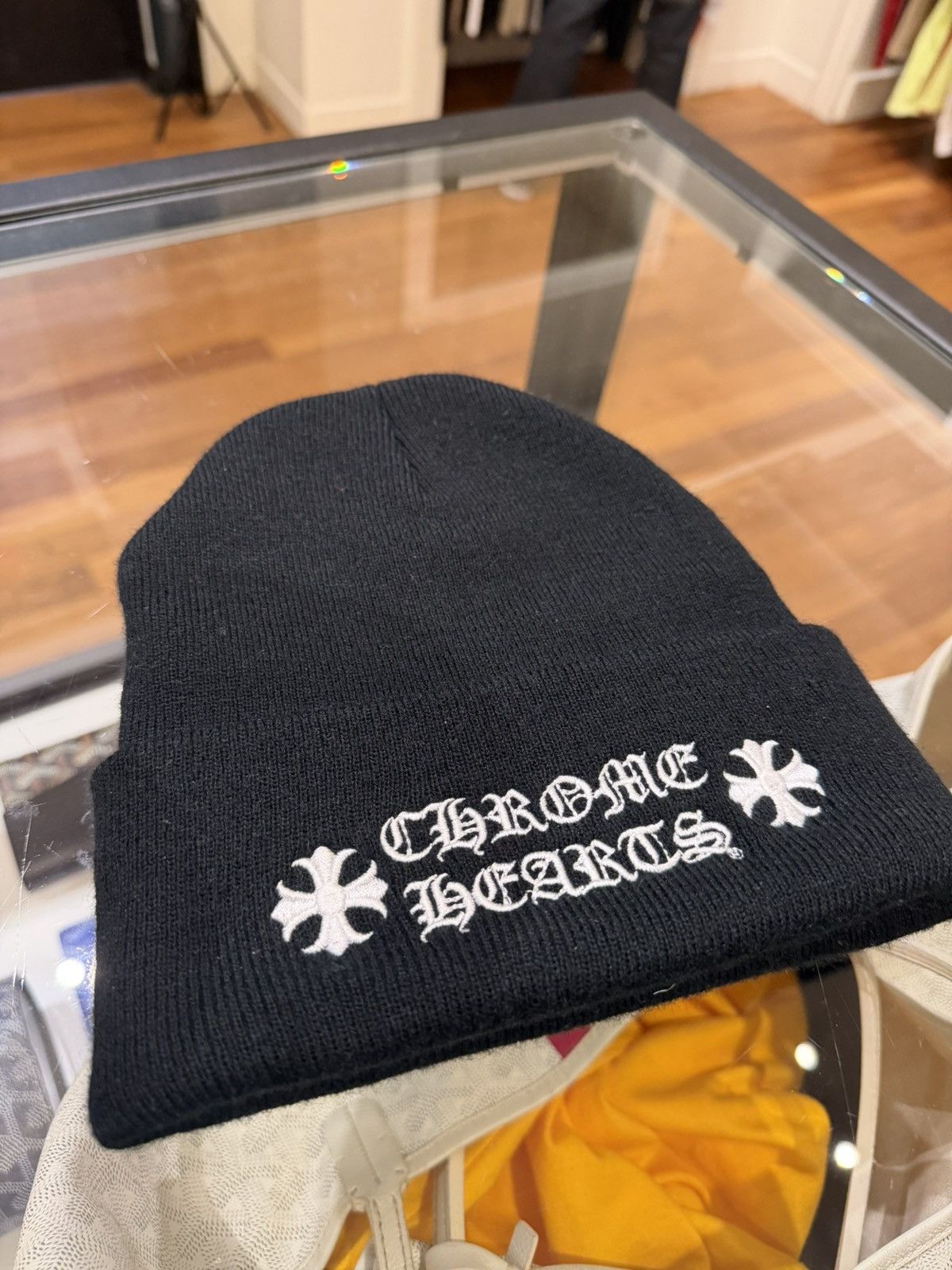 Chrome Hearts Embroidered Black Beanie