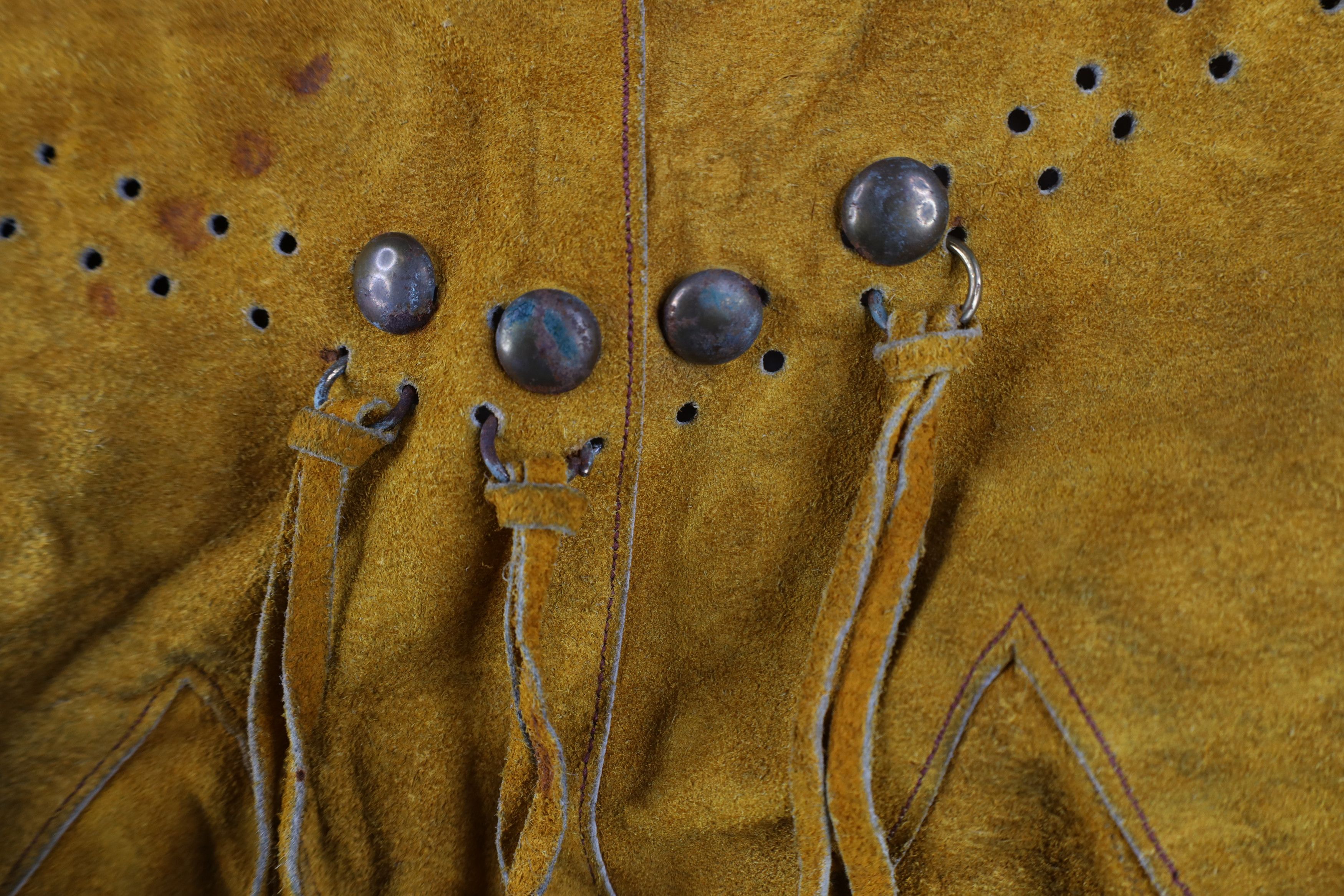 Vintage Vintage 60s Boho Chic Western Fringed Suede Leather Jacket Size L / US 10 / IT 46 - 9 Thumbnail